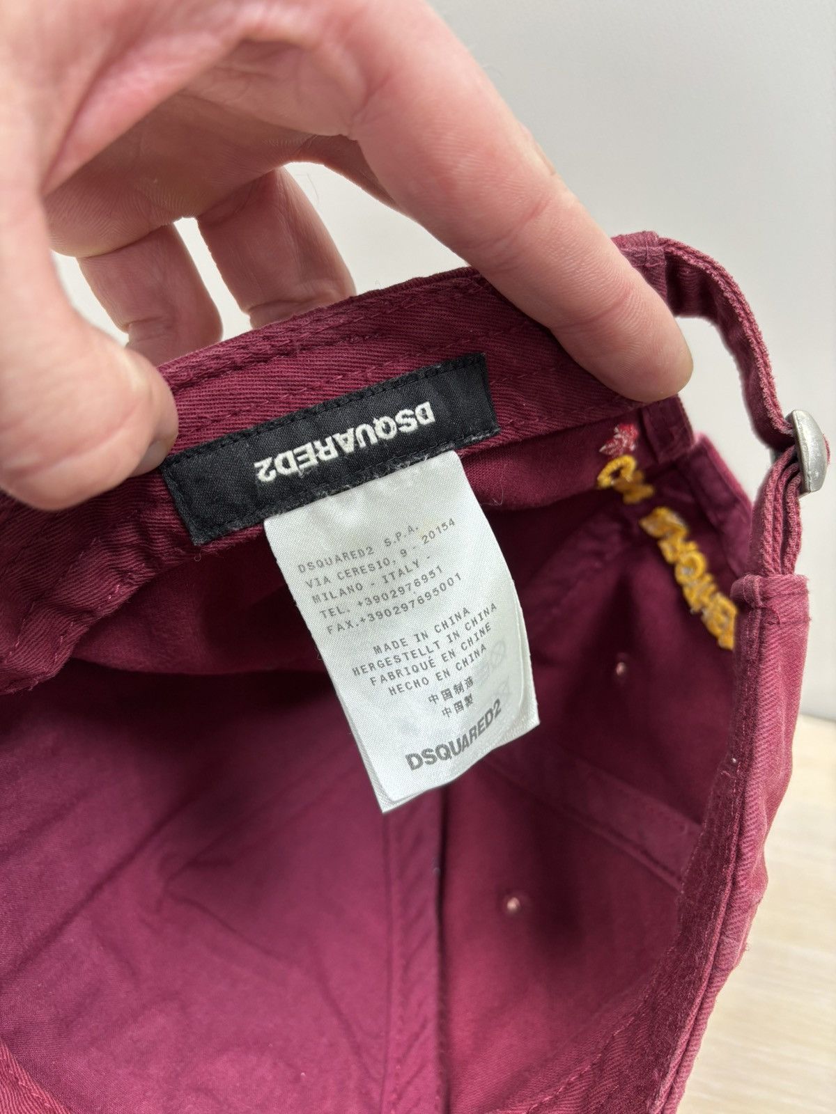 Dsquared2 Mens cap Dsquared2 Color Burgundy Size ONE SIZE - 8 Thumbnail