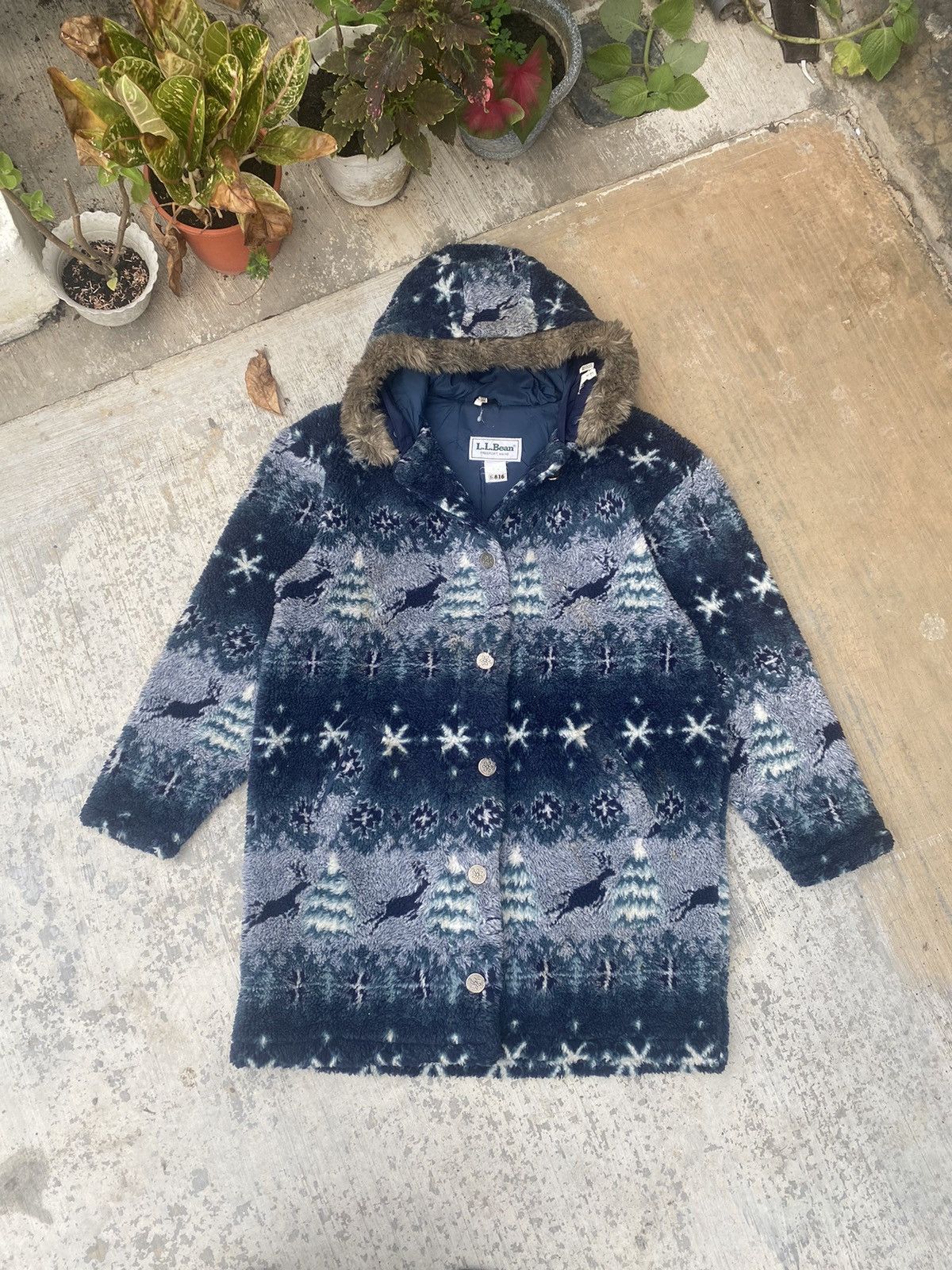 L.L. Bean × Vintage AW Vintage L.L Bean Freeport. Maine Printed Fleece Size US L / EU 52-54 / 3 - 1 Thumbnail