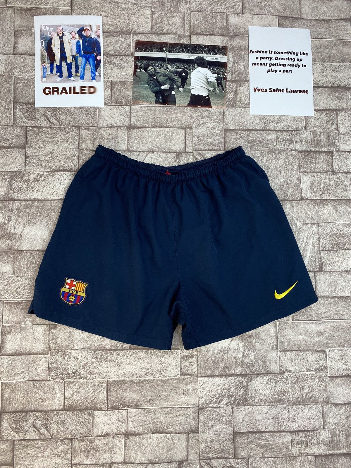 Nike × Vintage FC BARCELONA HOME FOOTBALL SOCCER SHORTS NIKE Size US 32 / EU 48 - 3 Thumbnail