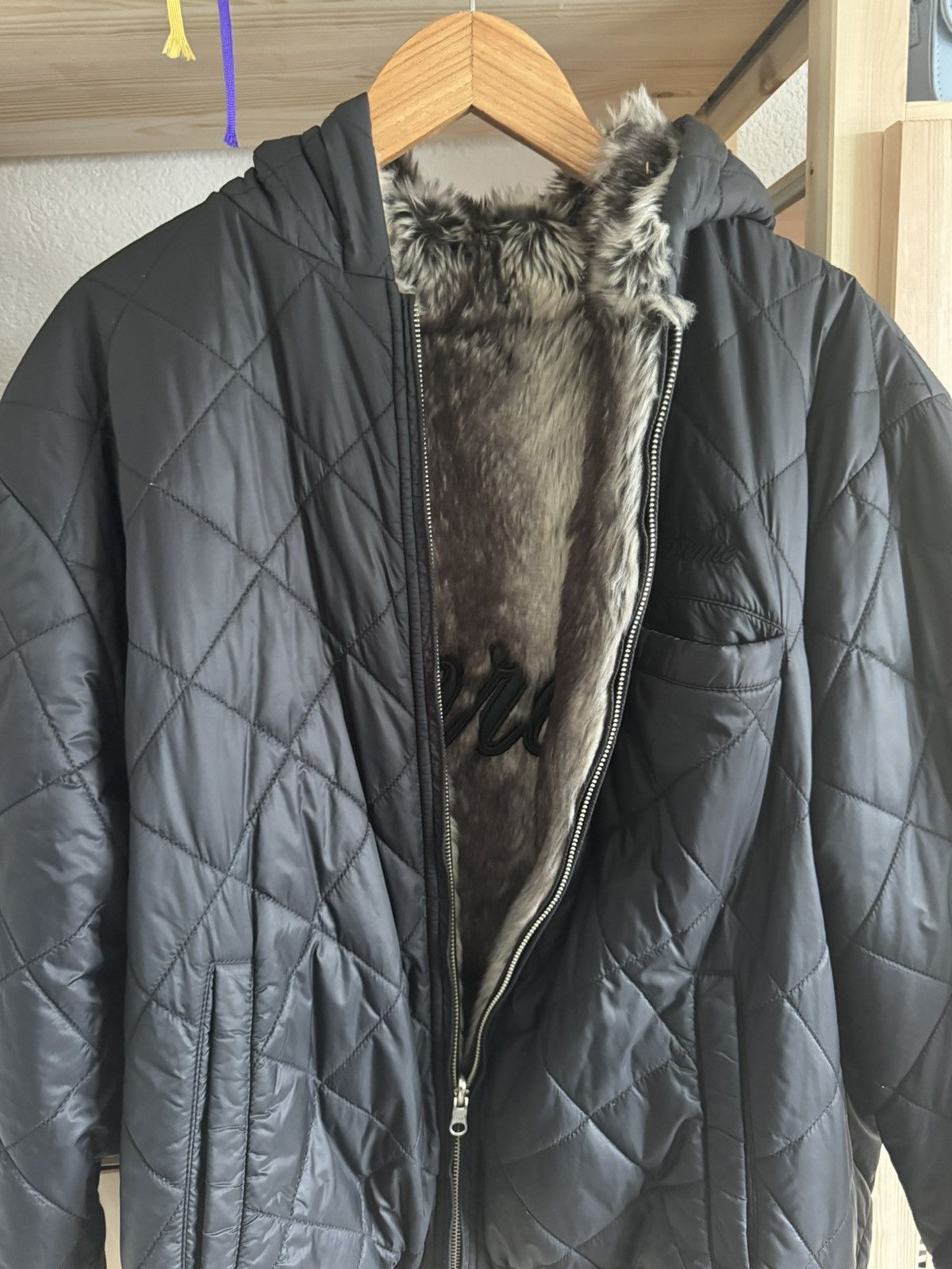 Supreme SUPREME fuax Pelz Wendejacke mit kaputze schwarz Size US L / EU 52-54 / 3 - 7 Thumbnail