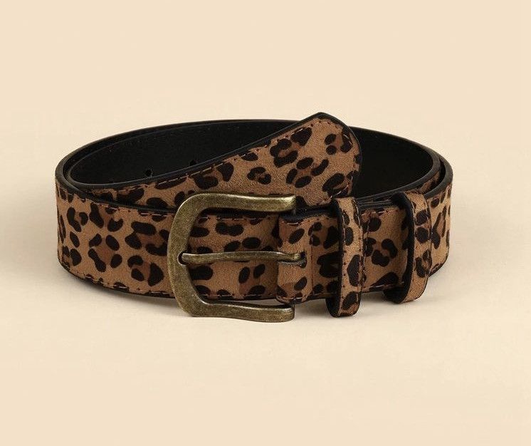 Japanese Brand 2000s leopard cheetah print belt Size 32 - 4 Thumbnail