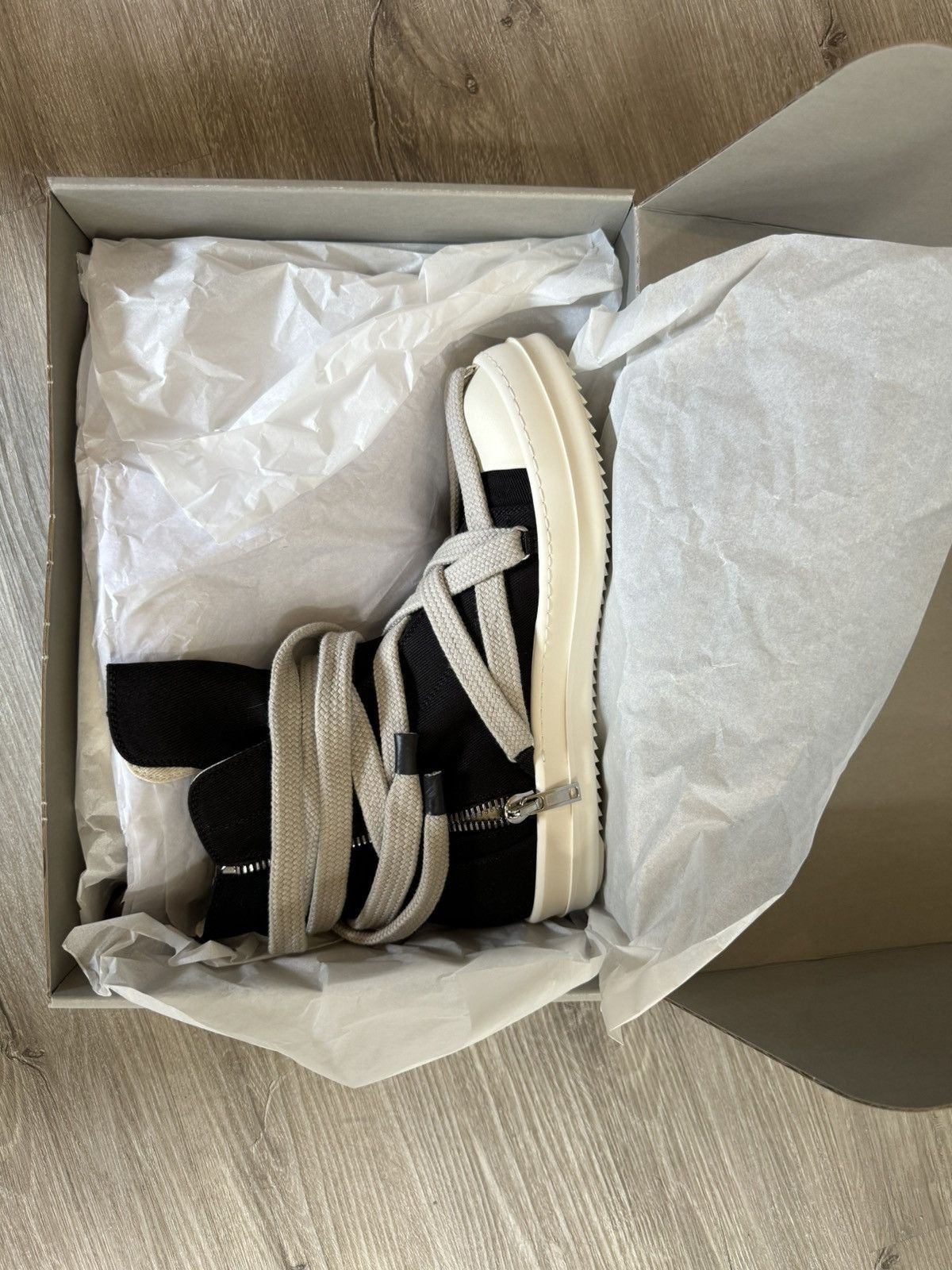 Rick Owens Rick Owens Drkshdw Jumbolace Hexa Sneaks Ramones Black Size US 9 / EU 42 - 4 Thumbnail