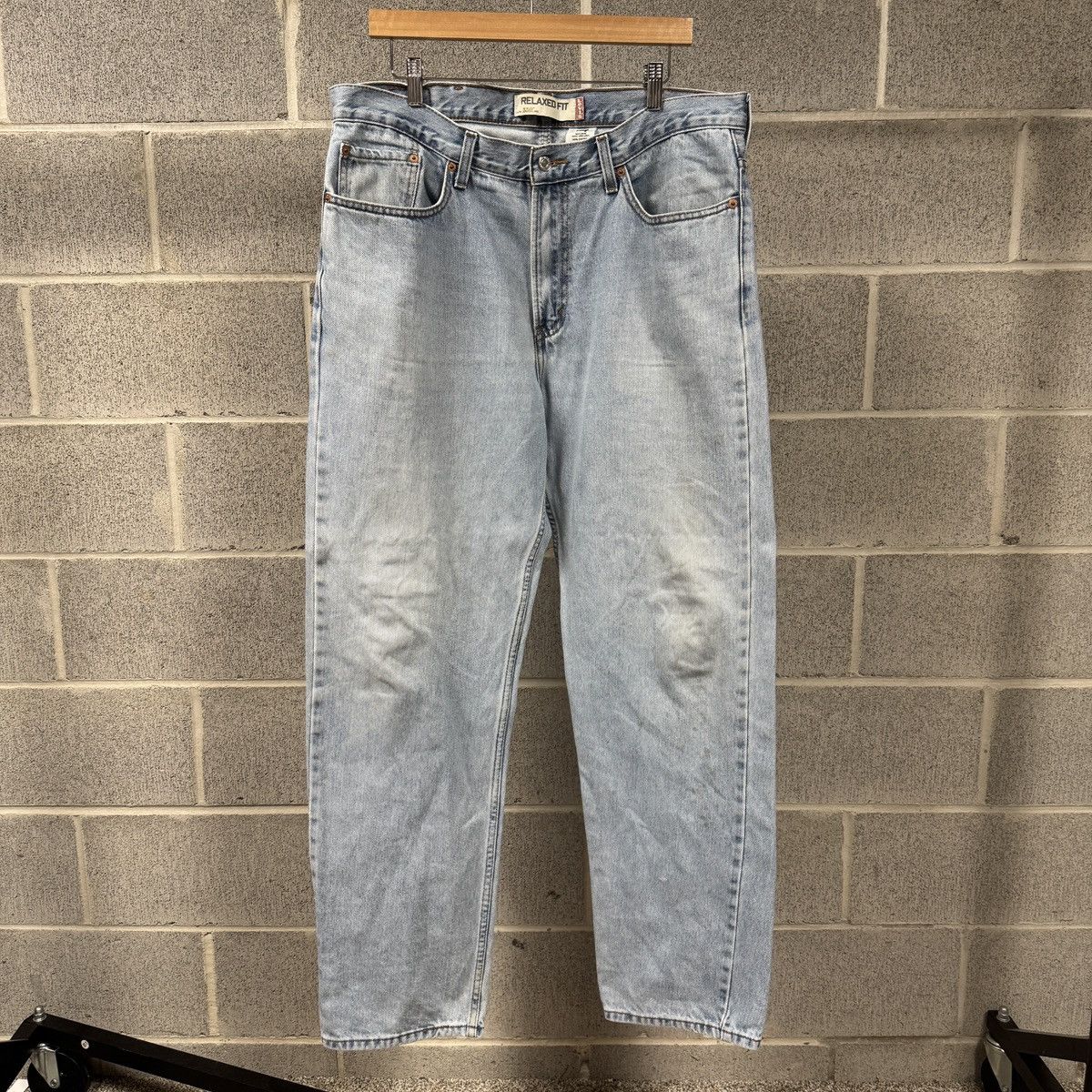 Vintage Levi's 550 Baggy Thrashed Faded Jeans ERD Grunge Chrome Size US 38 / EU 54 - 1 Thumbnail