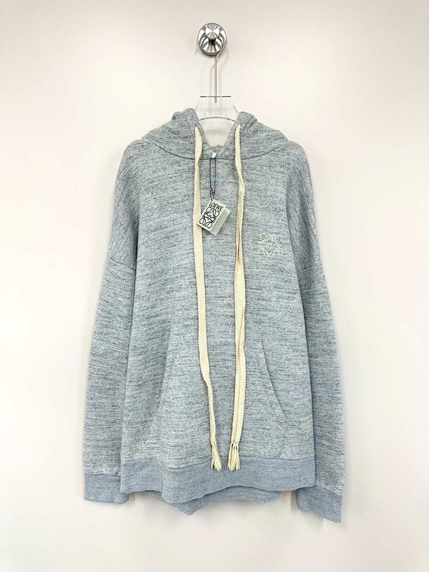 Loewe Loewe Gray Embroidered Logo Hoodie Size US M / EU 48-50 / 2 - 1 Thumbnail