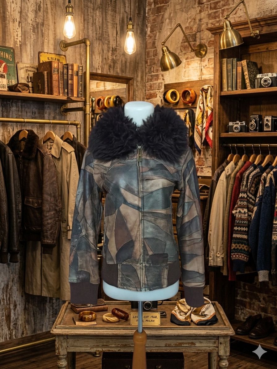 Hysteric Glamour Vintage Hysteric Glamour Patchwork Leather Jacket with Fur Size S / US 4 / IT 40 - 1 Thumbnail