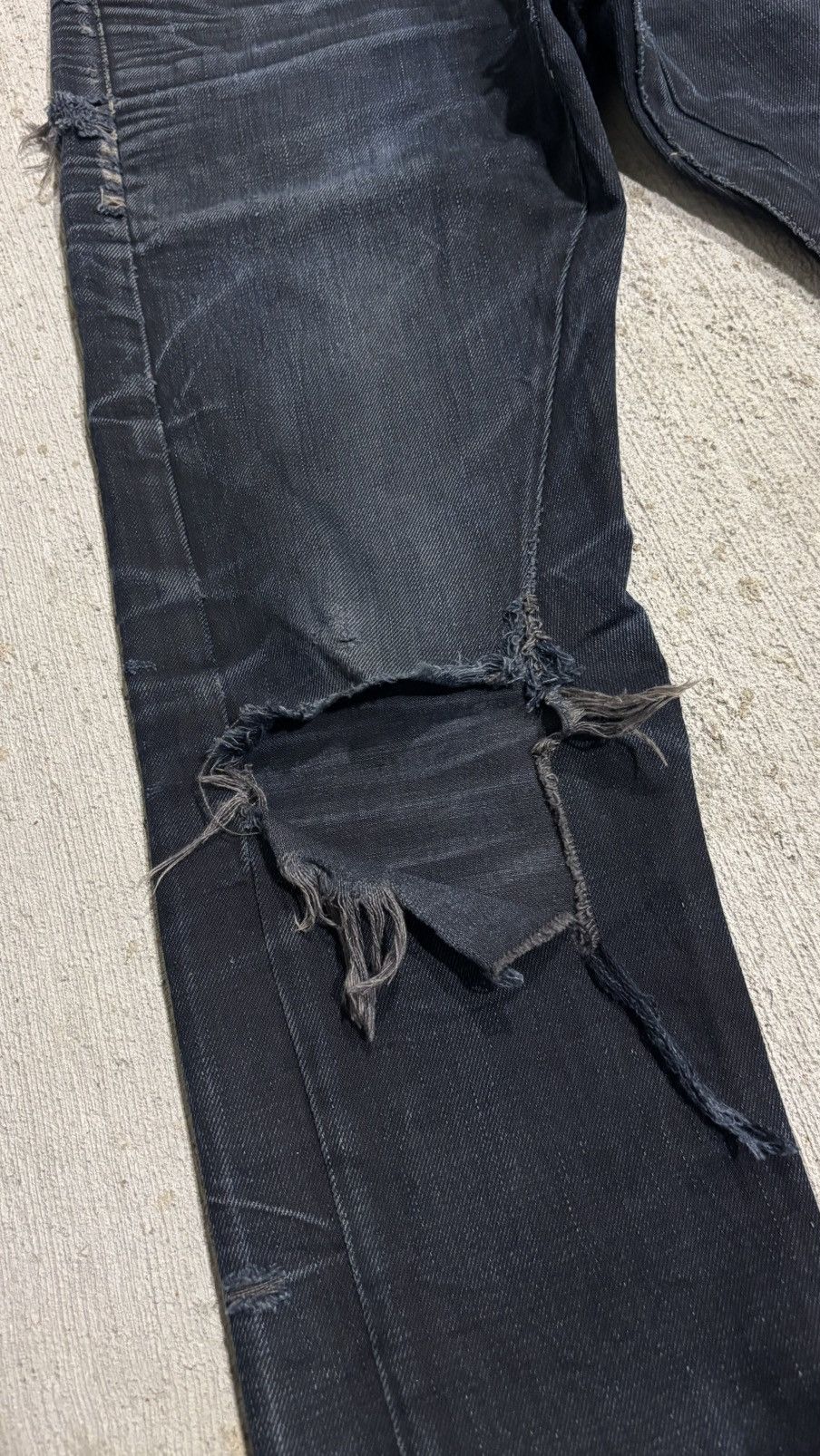 Rick Owens Drkshdw Rick Owens Distressed Detroit Cut Denim Size US 32 / EU 48 - 4 Thumbnail