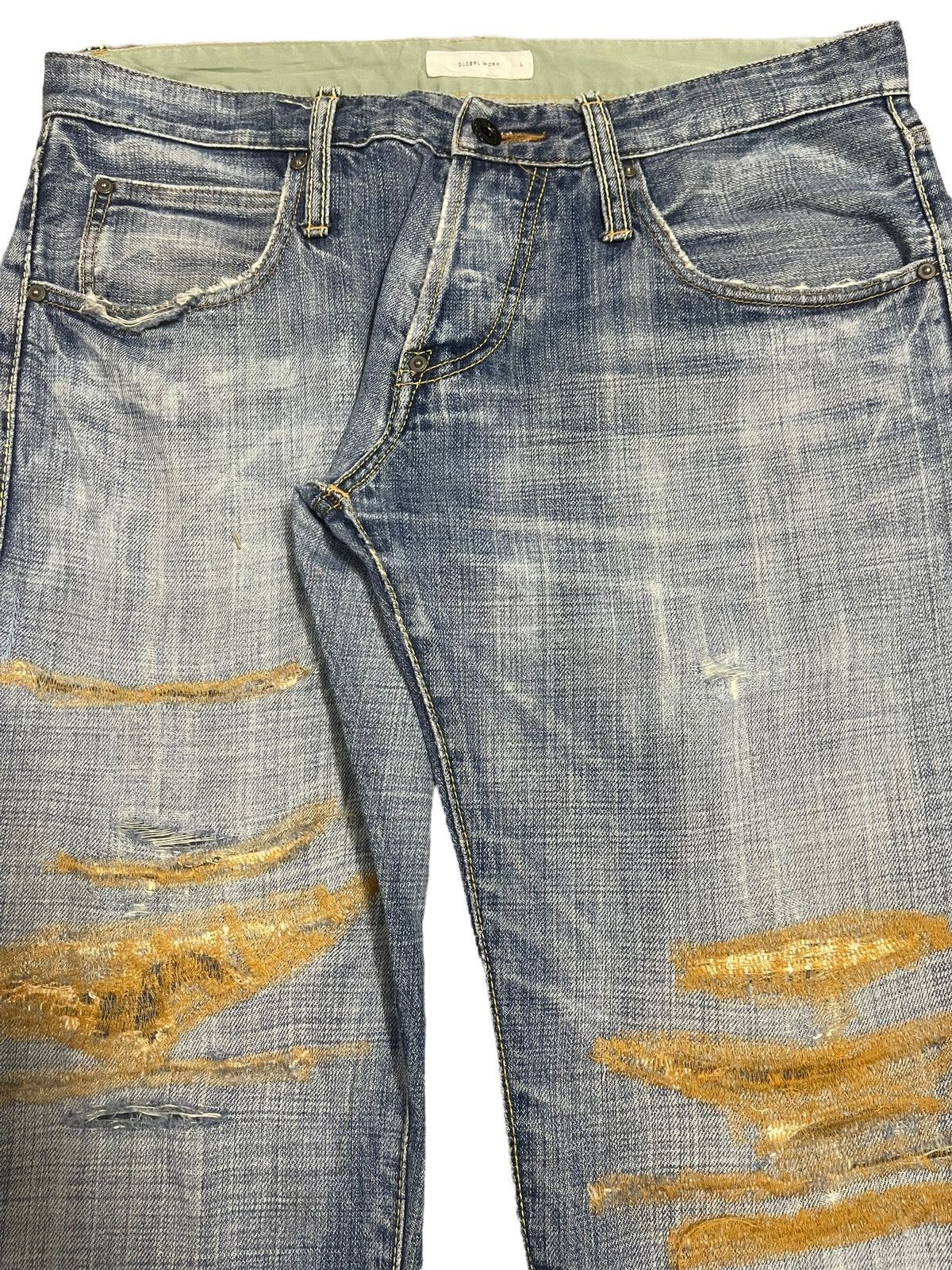 Tornado Mart Vintage Japanese Brand Blue Faded Wash Distressed Jeans Size US 34 / EU 50 - 4 Thumbnail