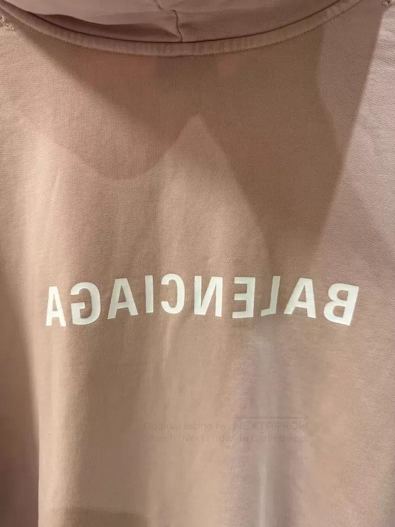 Balenciaga Balenciaga Pink Front and Back Letter Logo Zip-up Hoodie Size US M / EU 48-50 / 2 - 2 Thumbnail
