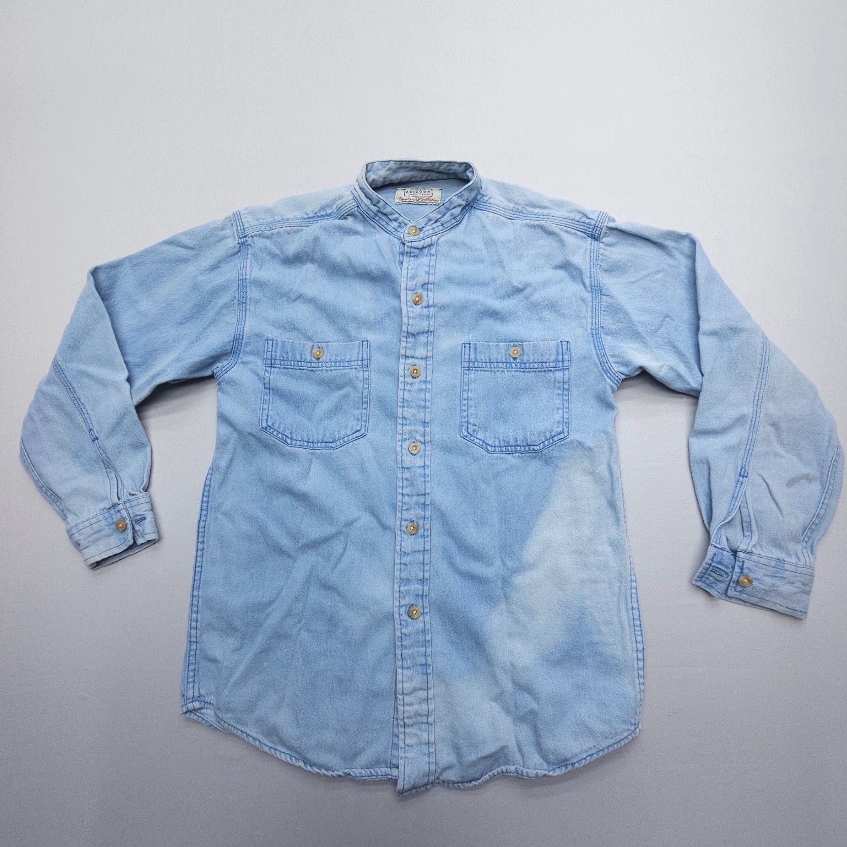 Vintage VINTAGE Arizona Jeans Denim Shirt Womens Small Blue Faded Western Rodeo Work Shirt Casual Women’s Size S / US 4 / IT 40 - 2 Thumbnail