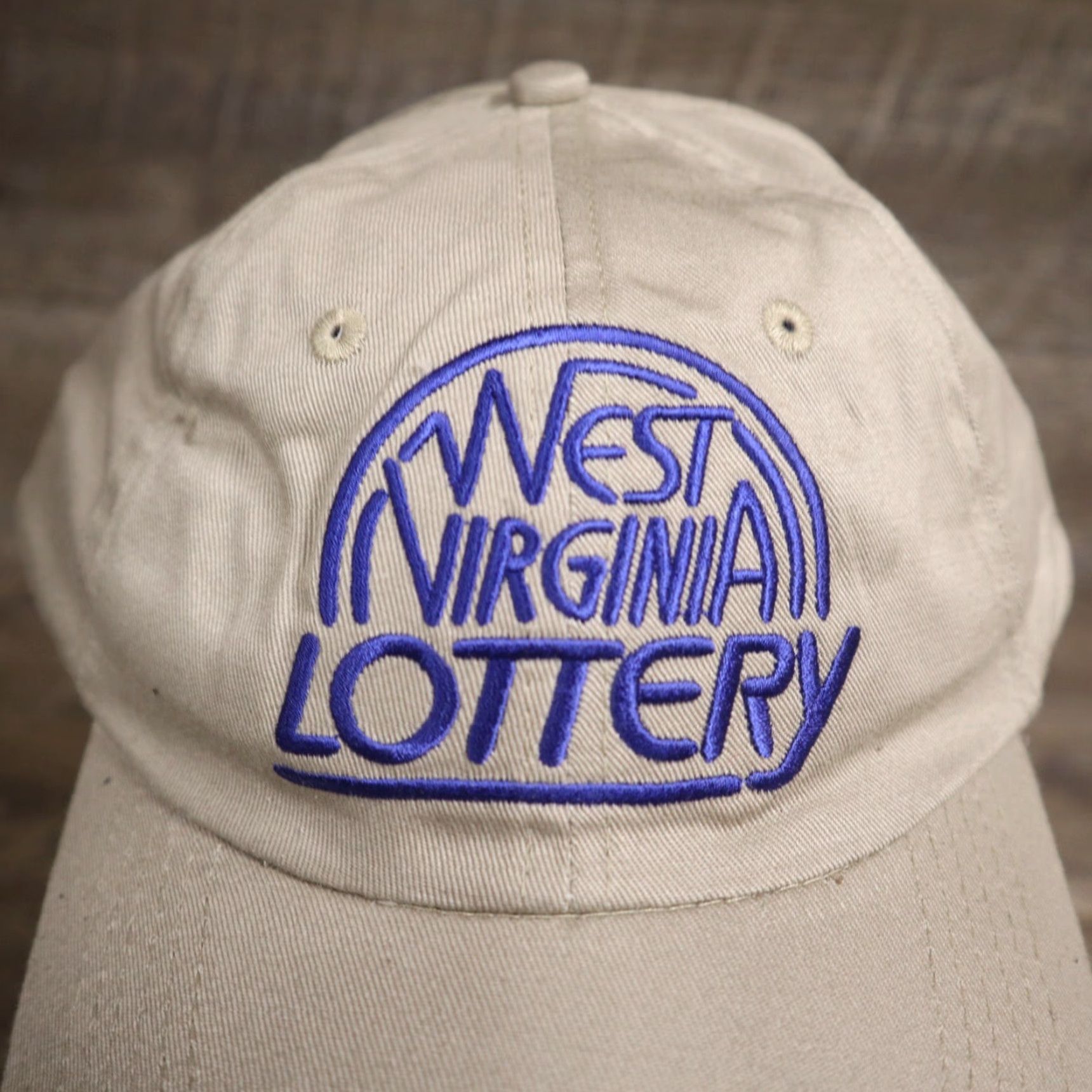 Vintage West Virginia Lottery Adjustable Baseball Cap Tan Mens Size ONE SIZE - 2 Thumbnail