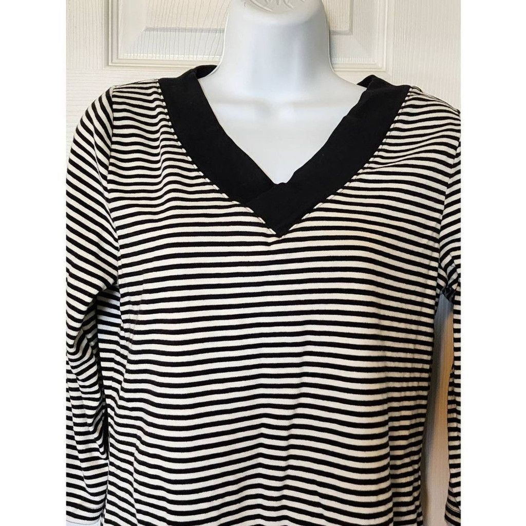 Liz Claiborne Liz Claiborne Striped Shirt Size L / US 10 / IT 46 - 3 Thumbnail