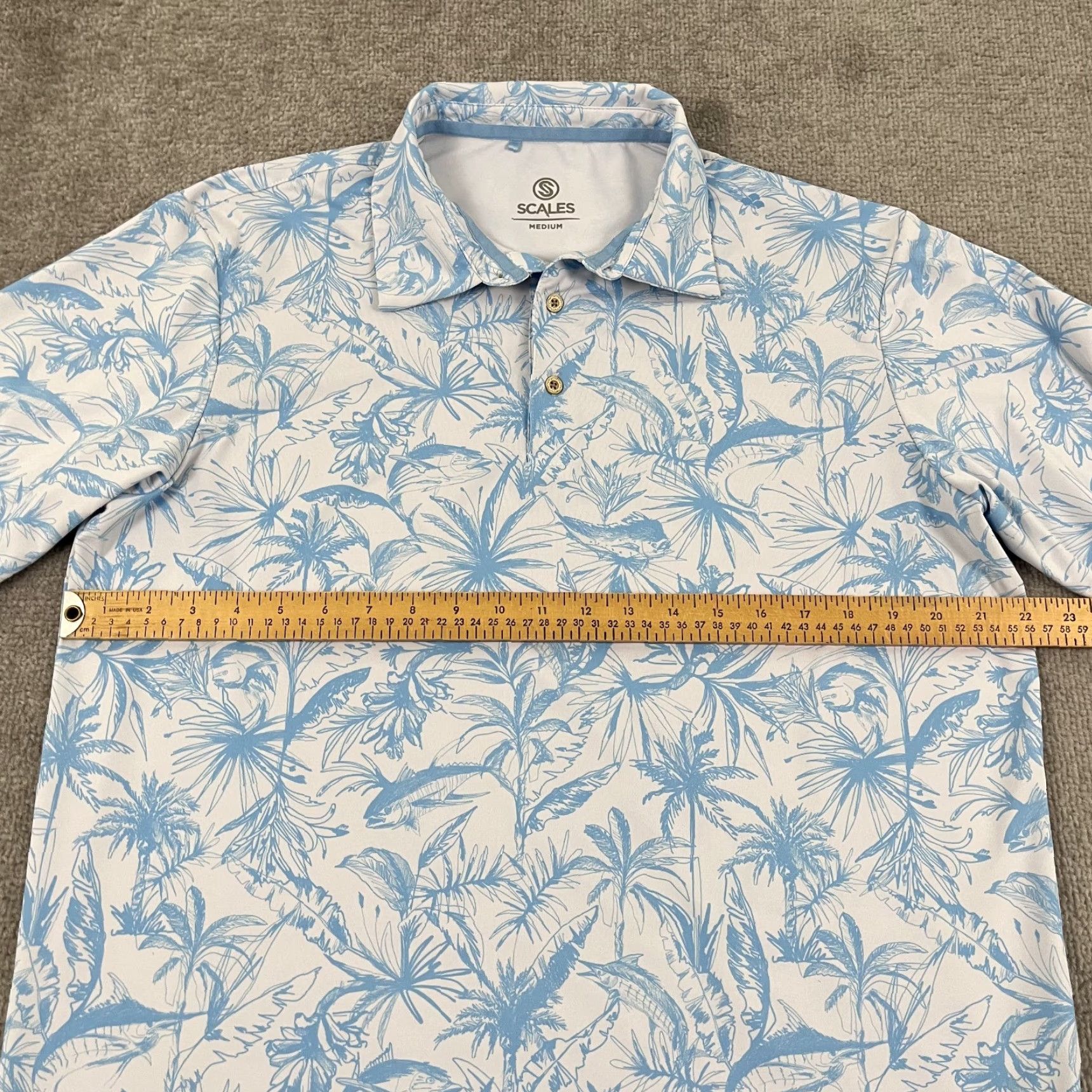 Vintage Pine Lakes Country Club Polo Shirt Mens Medium Fish Floral Performance Golf Sports Logo Shirt Size US M / EU 48-50 / 2 - 6 Thumbnail