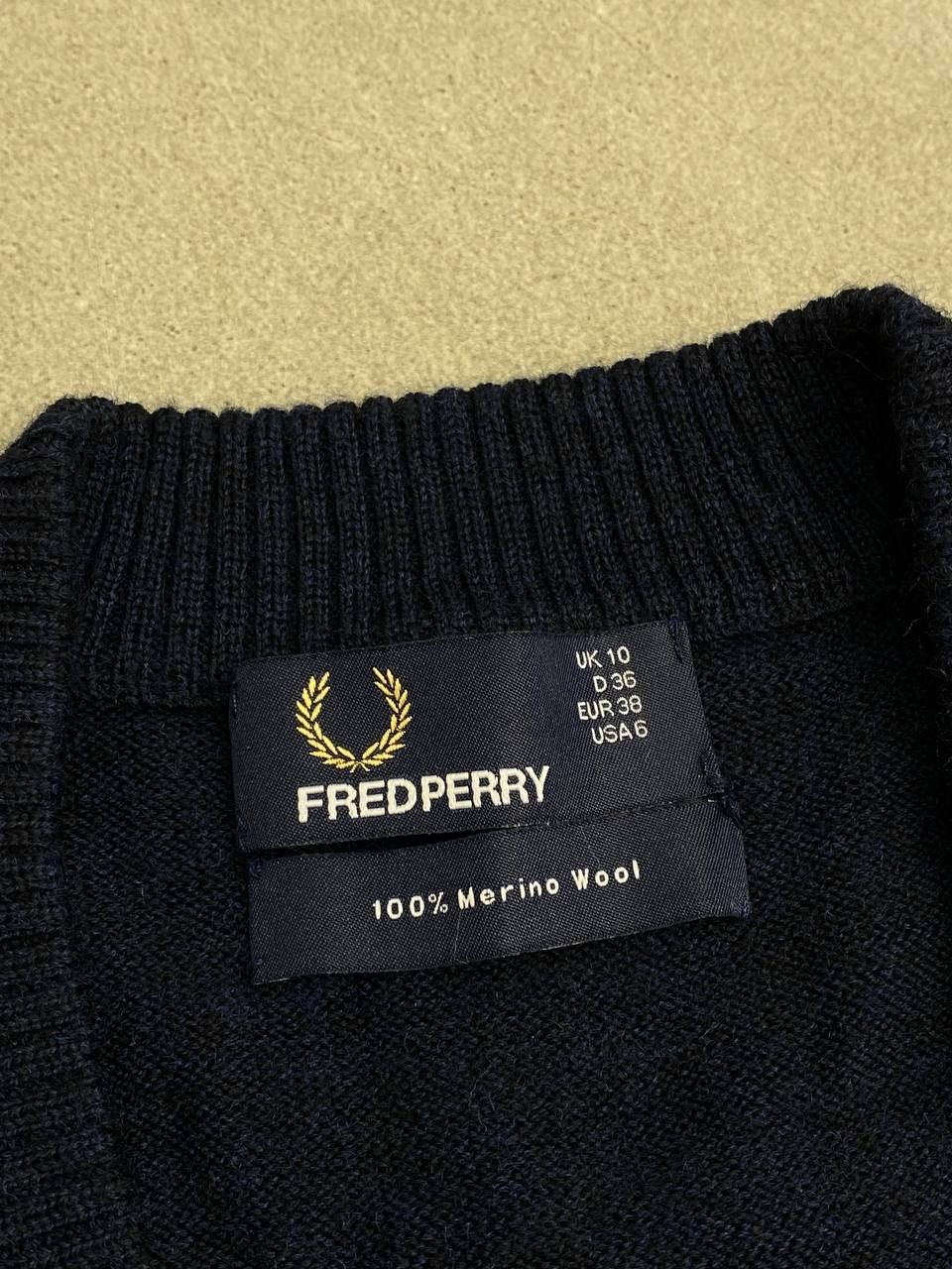 Fred Perry Fred Perry Merino Wool Check Cardigan Buttons Sweater Size M / US 6-8 / IT 42-44 - 10 Thumbnail