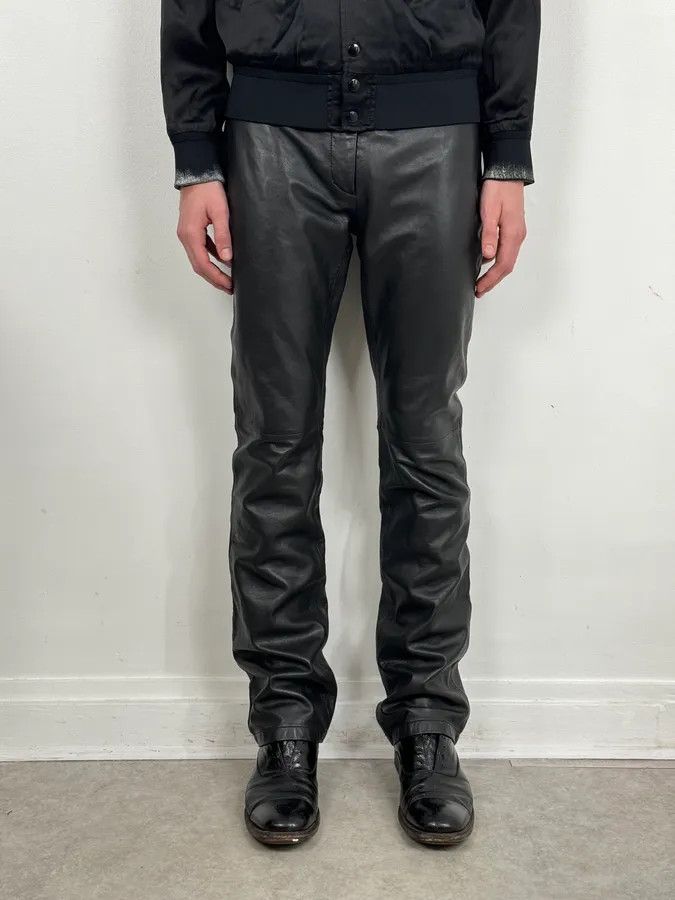 Gianfranco Ferre 2000s Gianfranco Ferré Black Leather Pants Size US 30 / EU 46 - 1 Thumbnail