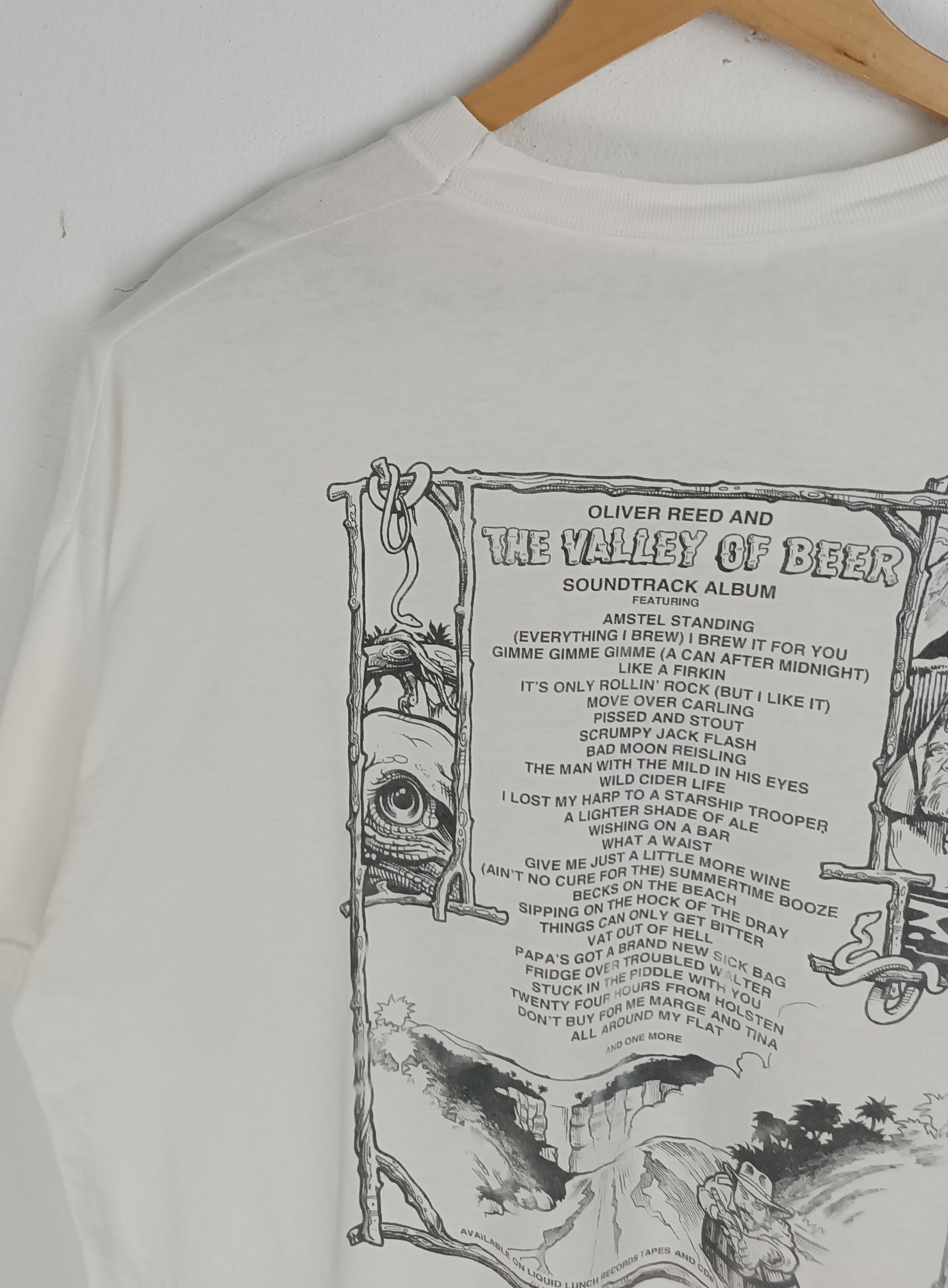 Vintage VINTAGE 90'S OLIVER REED AND THE VALLEY OF BEER HUMOR ADULT Size US XL / EU 56 / 4 - 11 Thumbnail