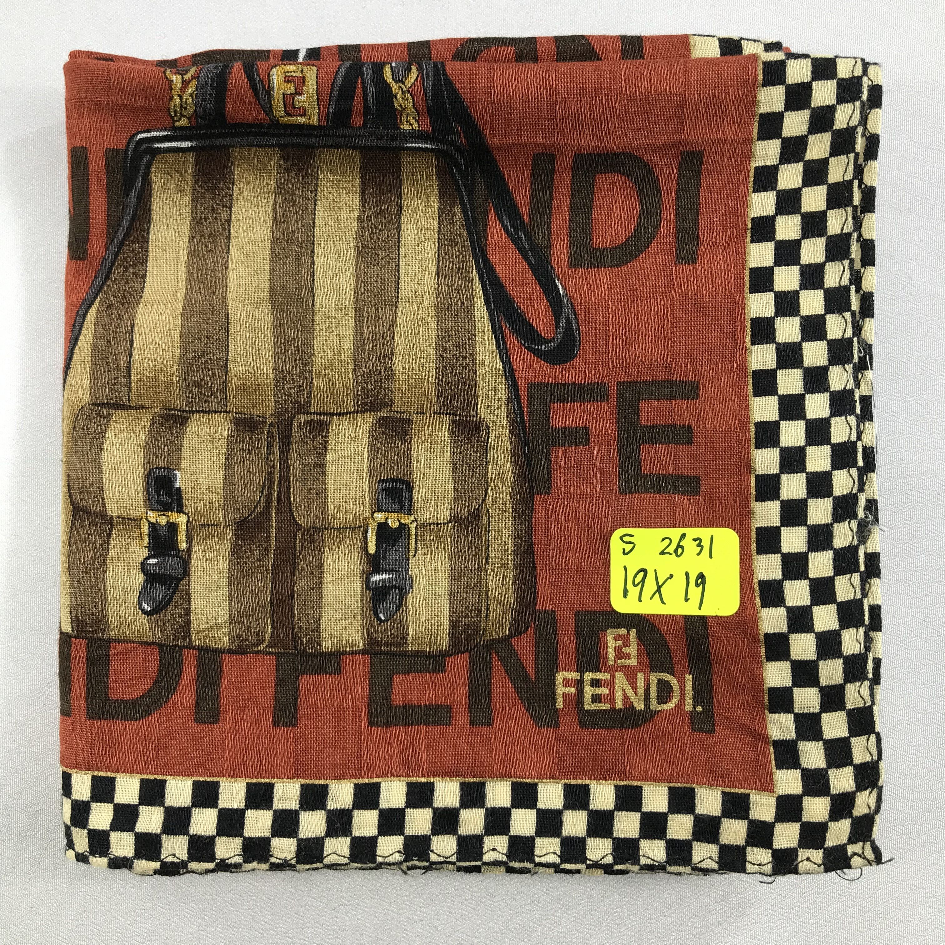 Vintage Vintage Fendi Bandana / Handkerchief / Neckerchief - S2631 Size ONE SIZE - 5 Thumbnail