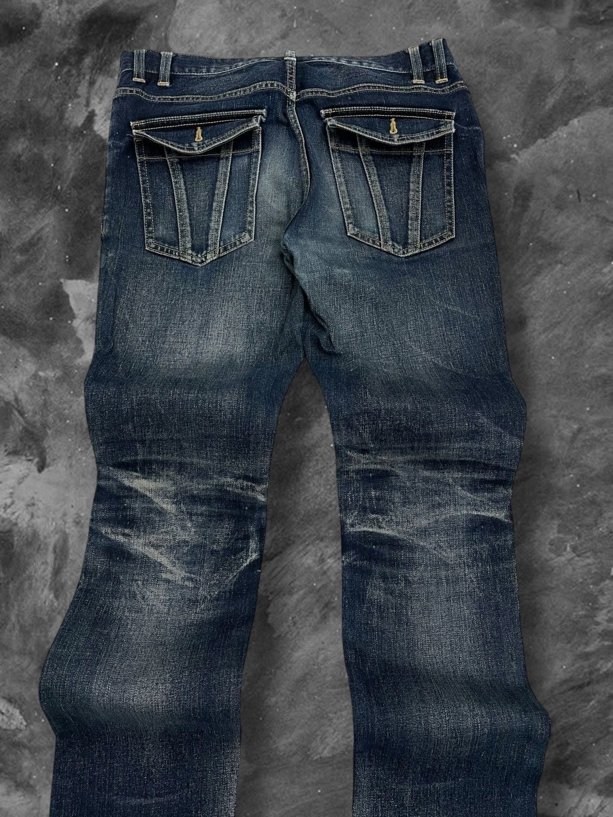 Michel Klein Vintage 1990s Designer Michel Klein Raw Distressed Denim Size US 32 / EU 48 - 11 Thumbnail