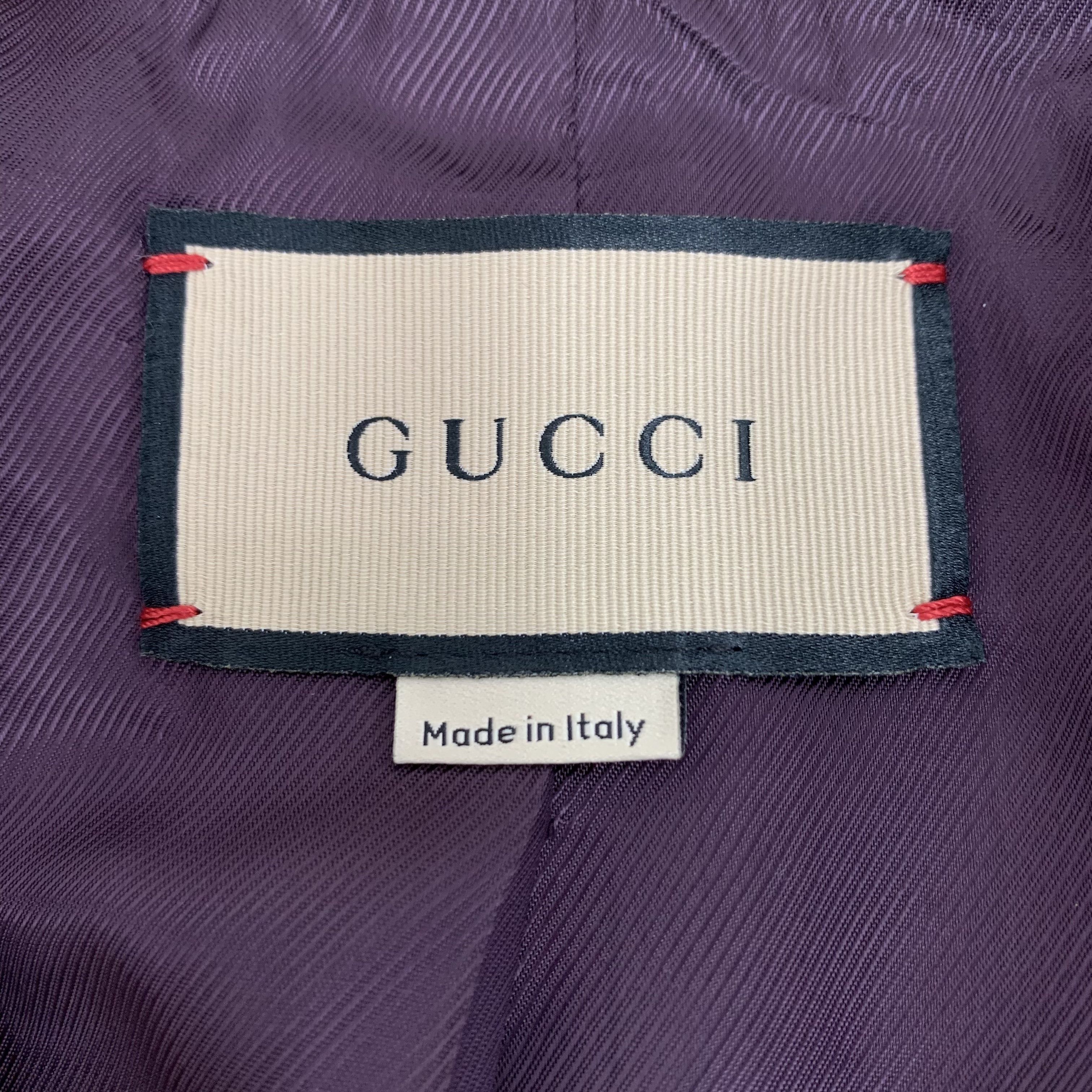 Gucci Brown Striped Collar Buttoned Cape Jacket (Size S)