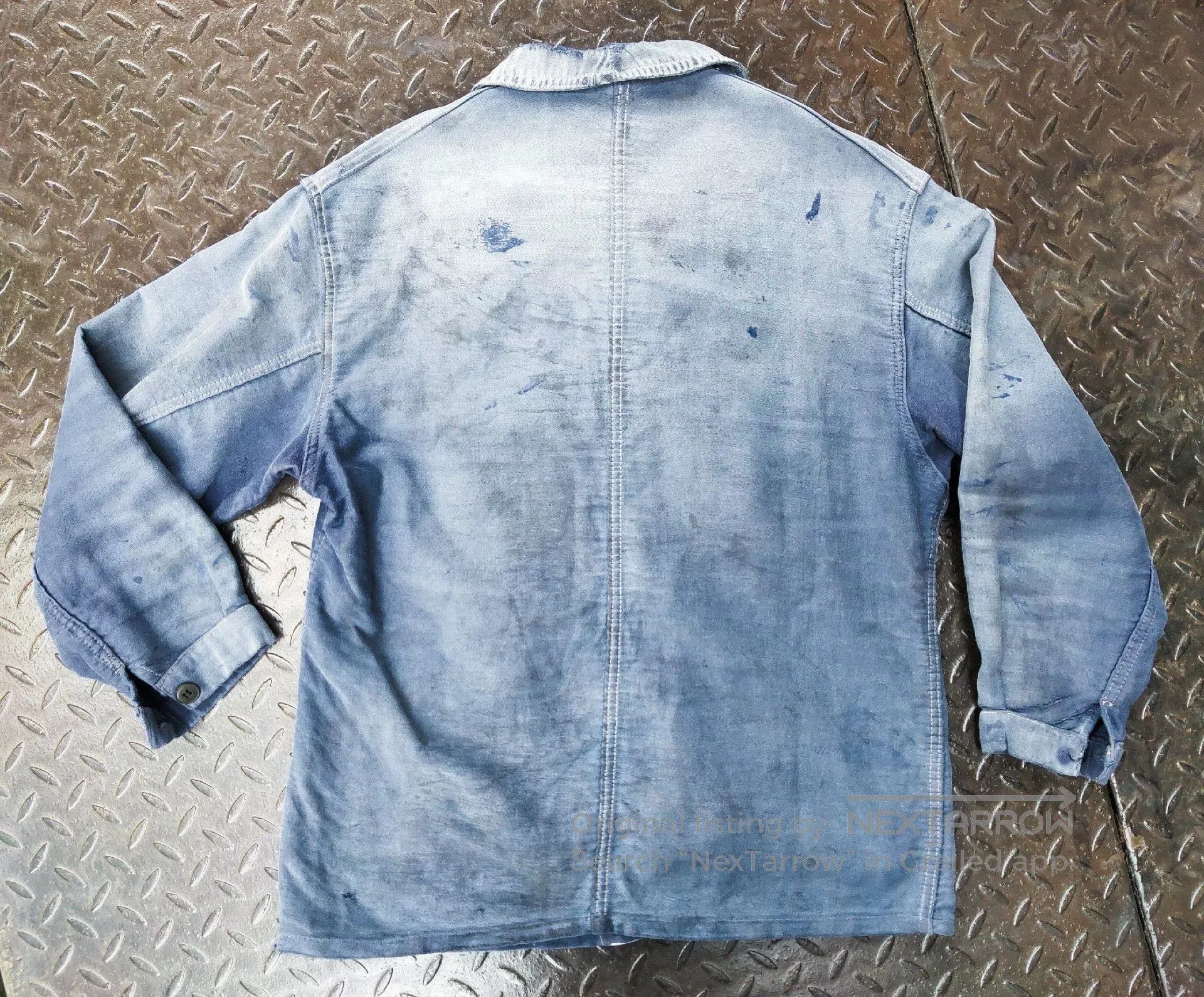 Vintage 1940s French Moleskin Work Jacket. Size US M / EU 48-50 / 2 - 5 Thumbnail