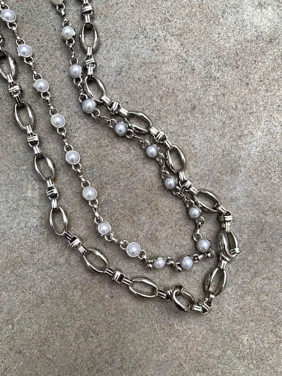 Jewelry 2 Layer Natural Echo Pearl Wallet Chain Pant Waist Size ONE SIZE - 4 Thumbnail