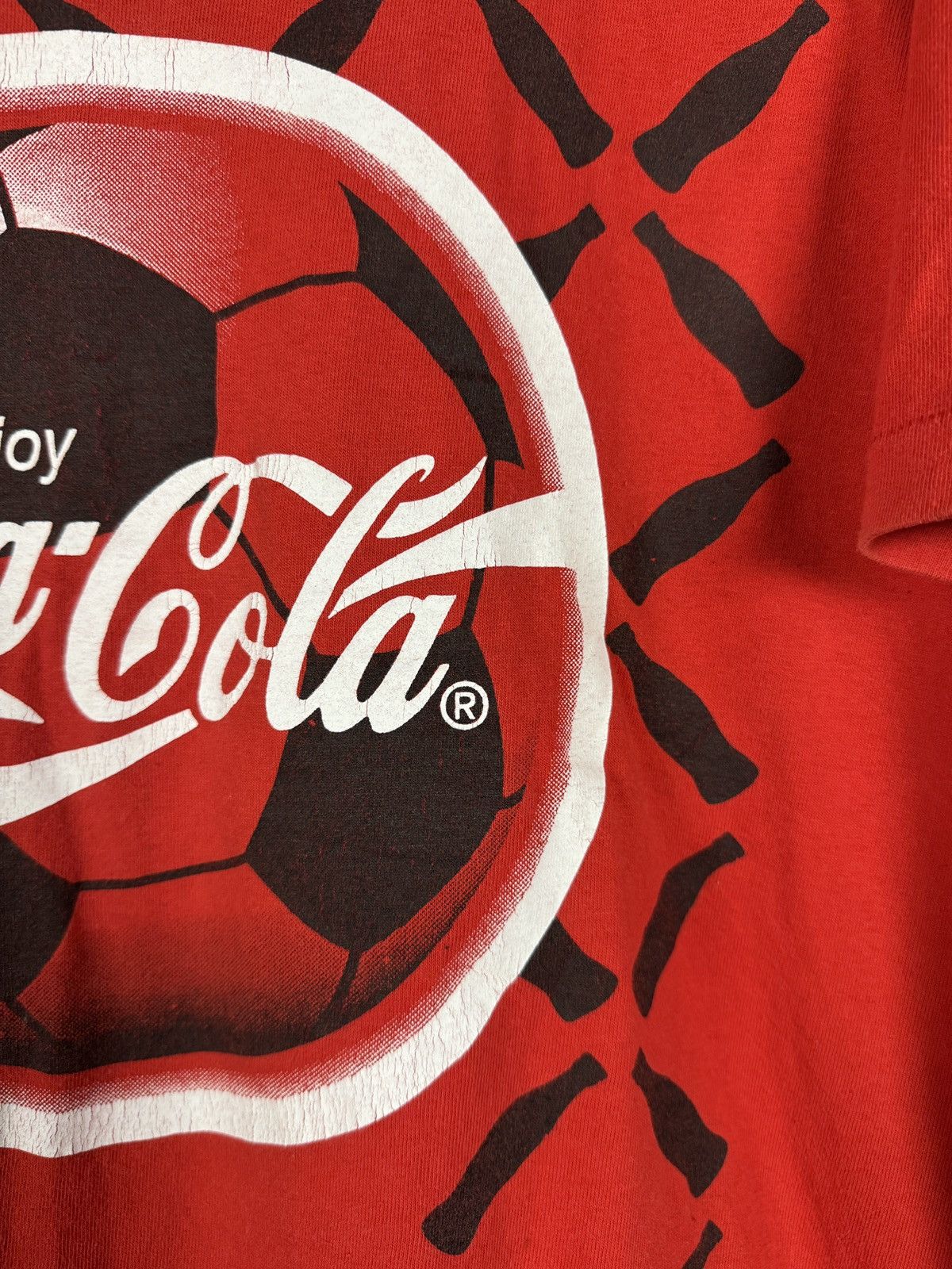 Coca Cola Vintage Coca Cola Euro 1996 England Soccer T-Shirt Enjoy XL Size US XL / EU 56 / 4 - 9 Thumbnail