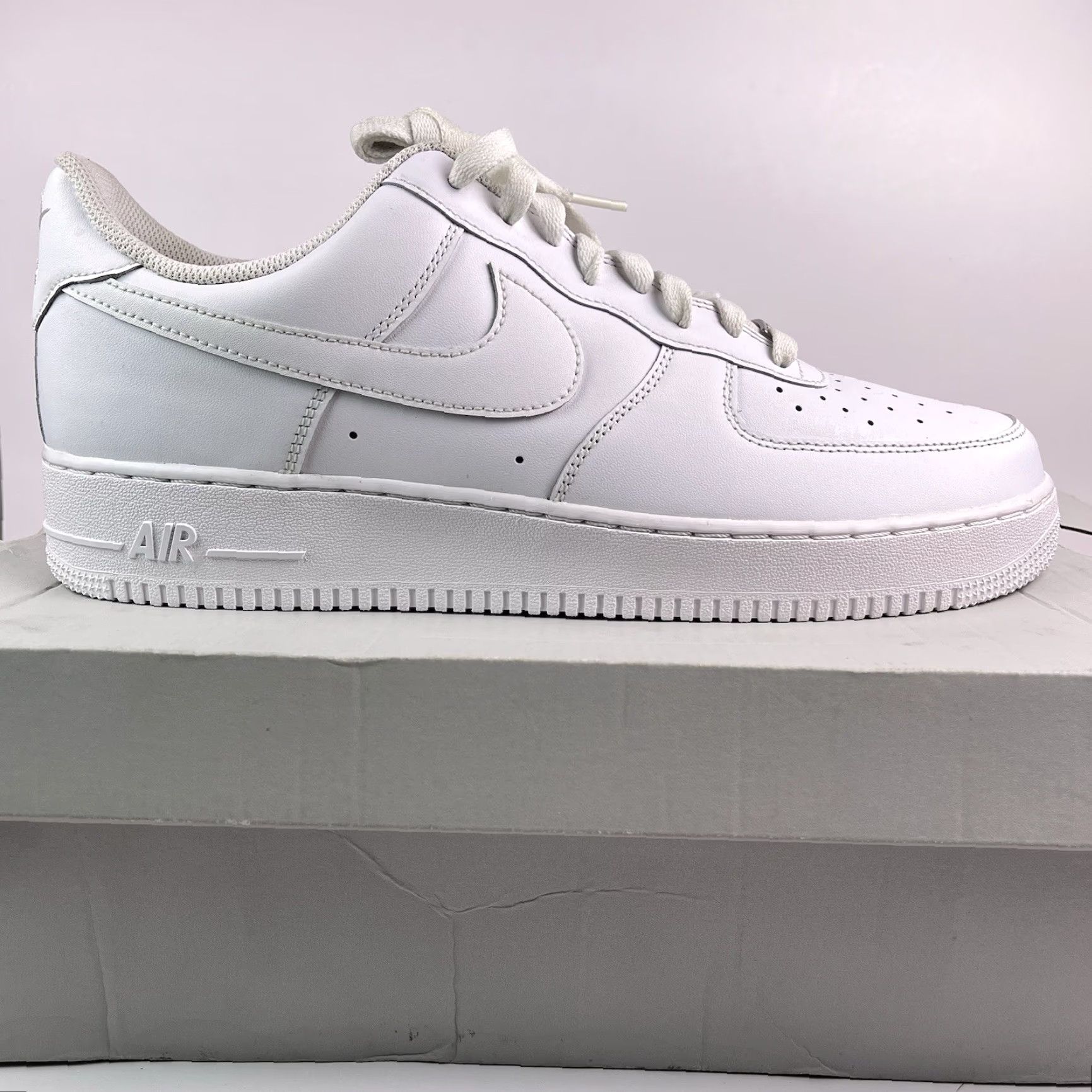 Nike Nike Air Force 1 '07 Men Sneakers White CW2288-111 13 USA 47.5 Leather Lace Up Low Top Cushioned Comfort Breathable All White Casual Activewear Shoes Size US 12 / EU 45 - 2 Thumbnail