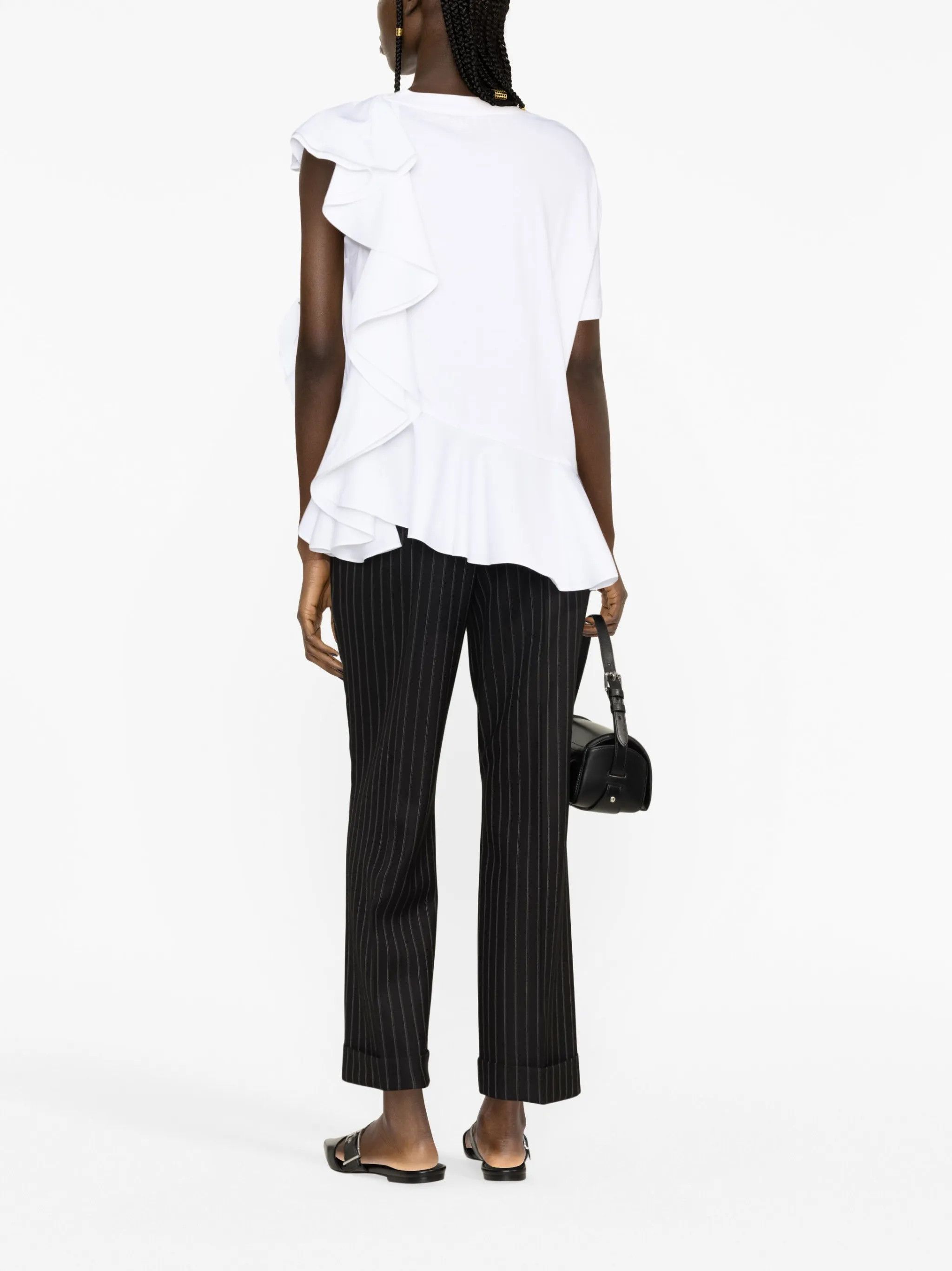 Alexander McQueen o1y0325 Blouse in White Size XS / US 0-2 / IT 36-38 - 4 Thumbnail