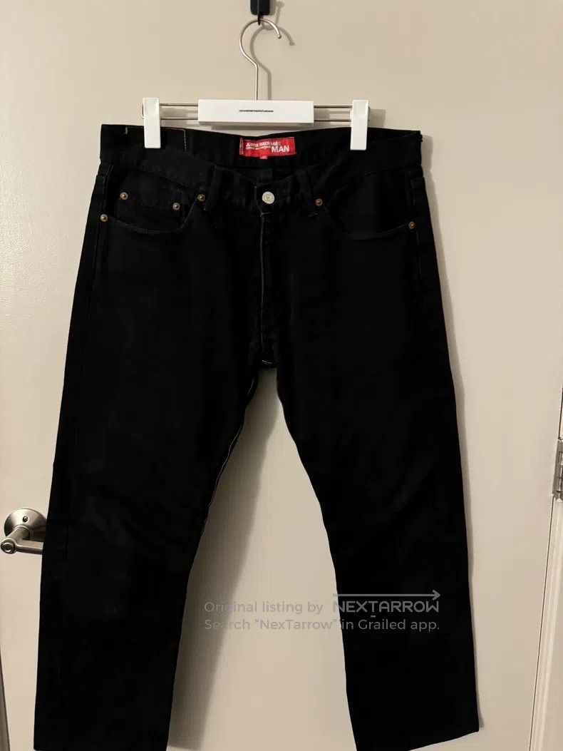 Junya Watanabe Junya Watanabe size M Leather patched denim pants Size US 27 - 2 Thumbnail