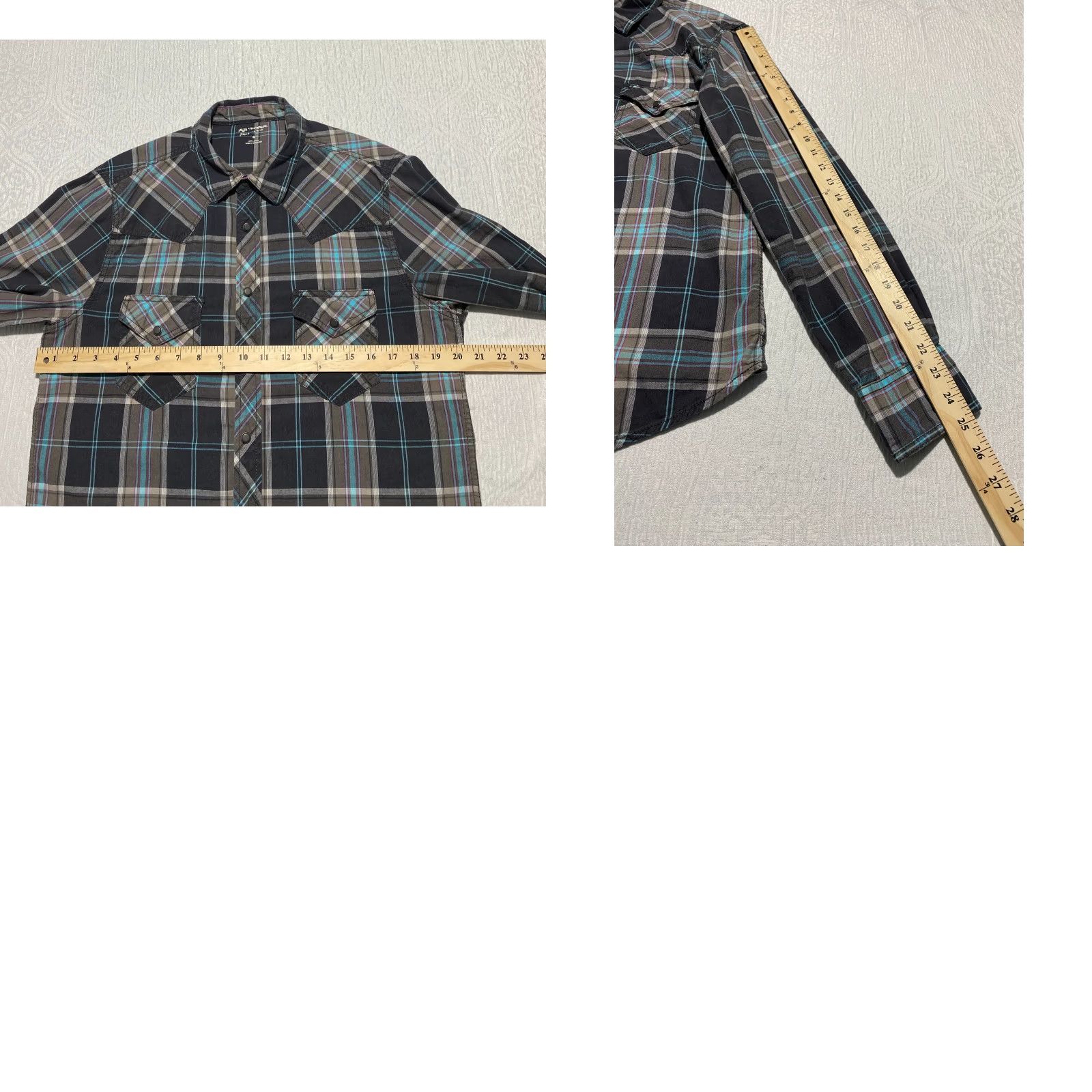 Vintage Arizona Shirt Mens M Plaid Pearl Snap Casual Western Cowboy Size US M / EU 48-50 / 2 - 8 Thumbnail