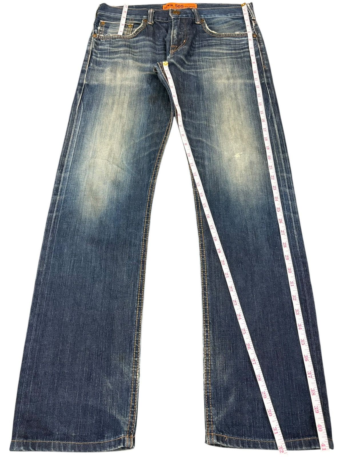 Edwin New Vintage Edwin 505 Selvedge Mud Wash Buckle Back Jeans Size US 30 / EU 46 - 14 Thumbnail