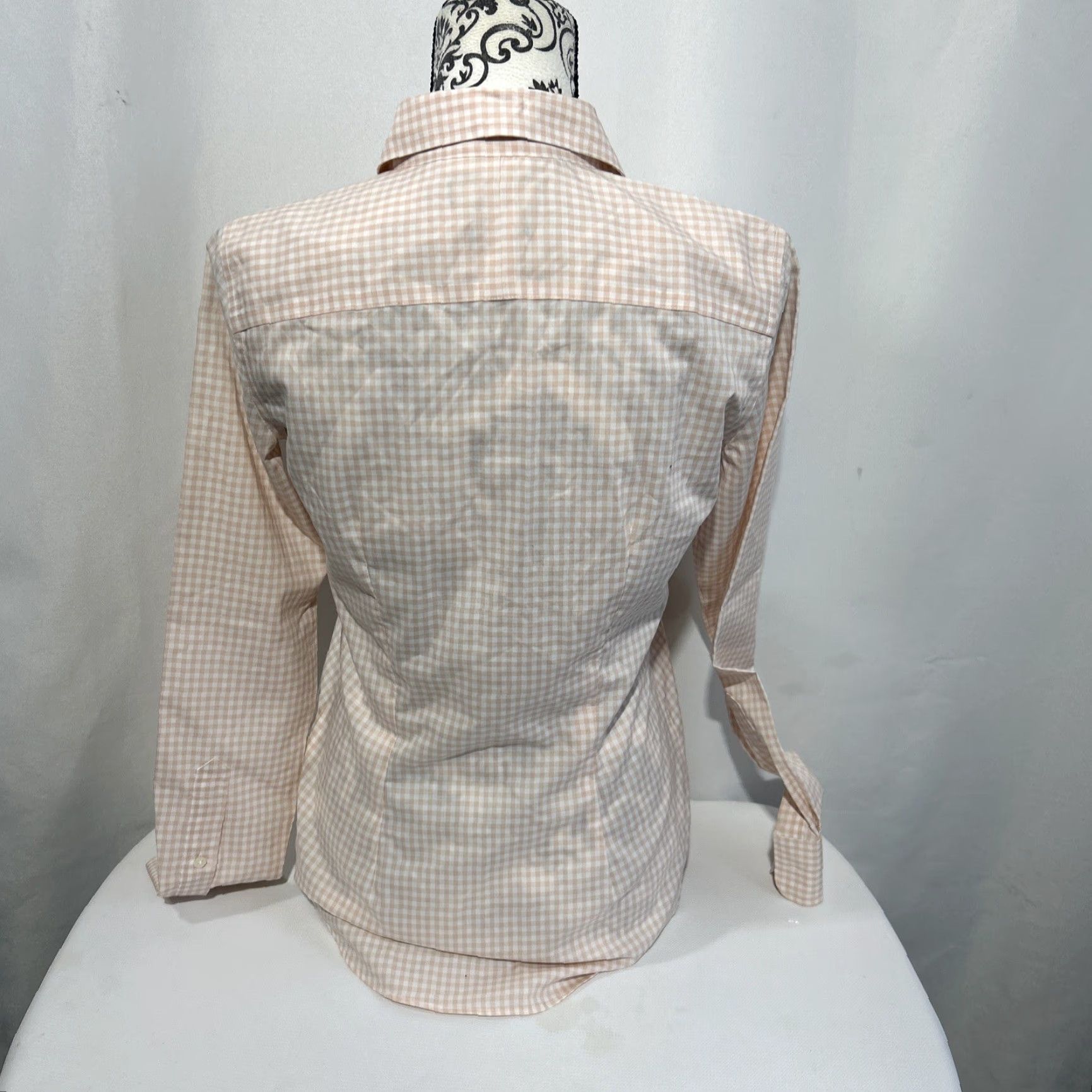 Ralph Lauren Lauren Ralph Lauren Women’s Non-Iron Plaid Collared Button-Up Shirt XS White Pink Women Size XS / US 0-2 / IT 36-38 - 3 Thumbnail