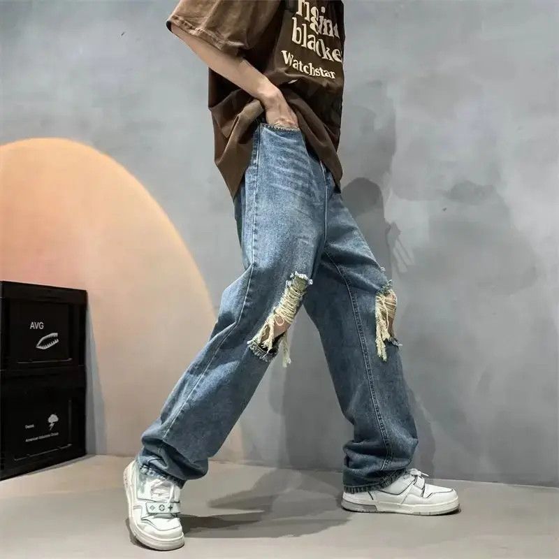 Japanese Brand Loose high street ripped jeans Size US 32 / EU 48 - 2 Thumbnail