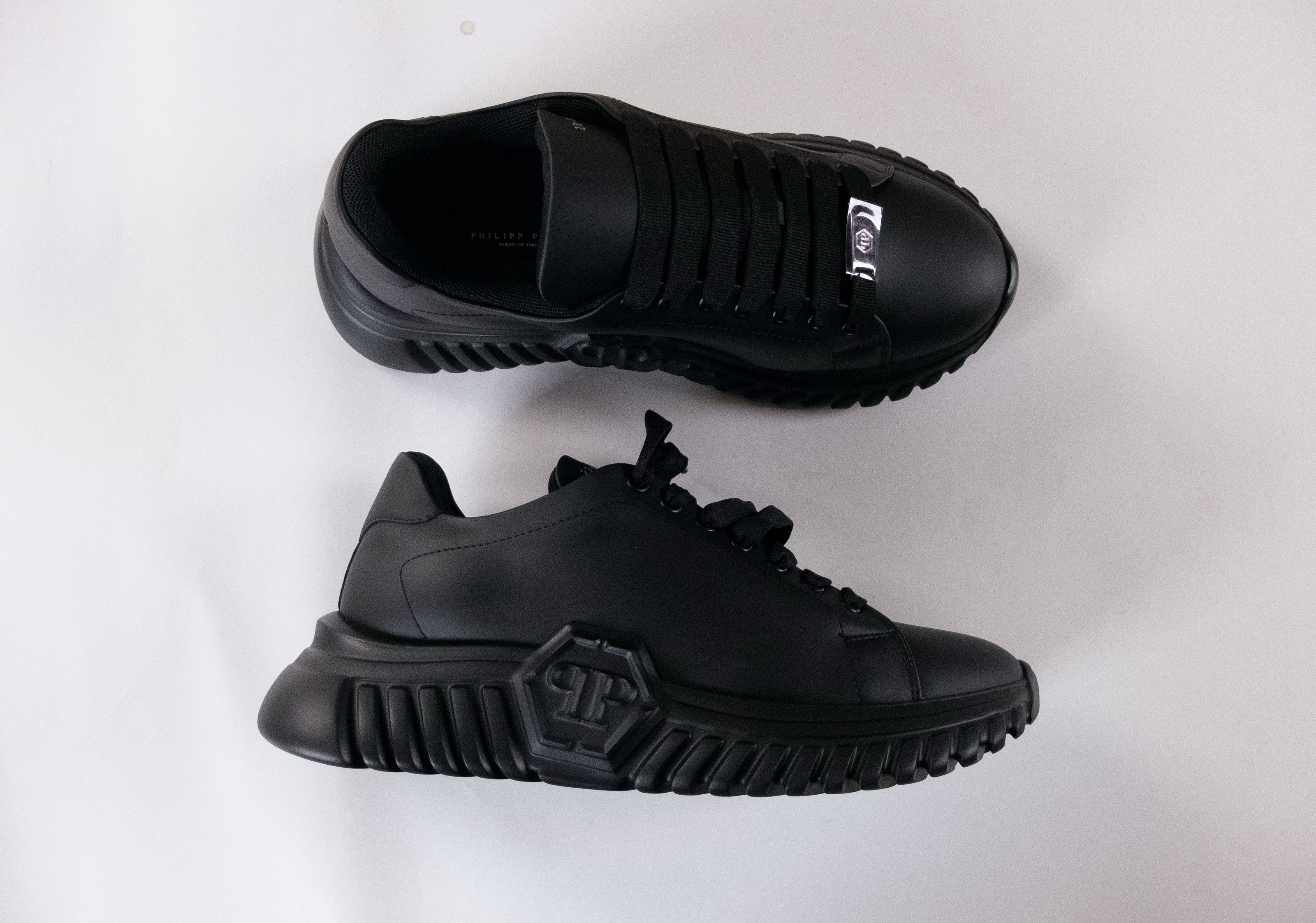 Philipp Plein PHILIPP PLEIN black Supersonic low chunky sole sneakers 9 42 Size US 9 / EU 42 - 3 Thumbnail