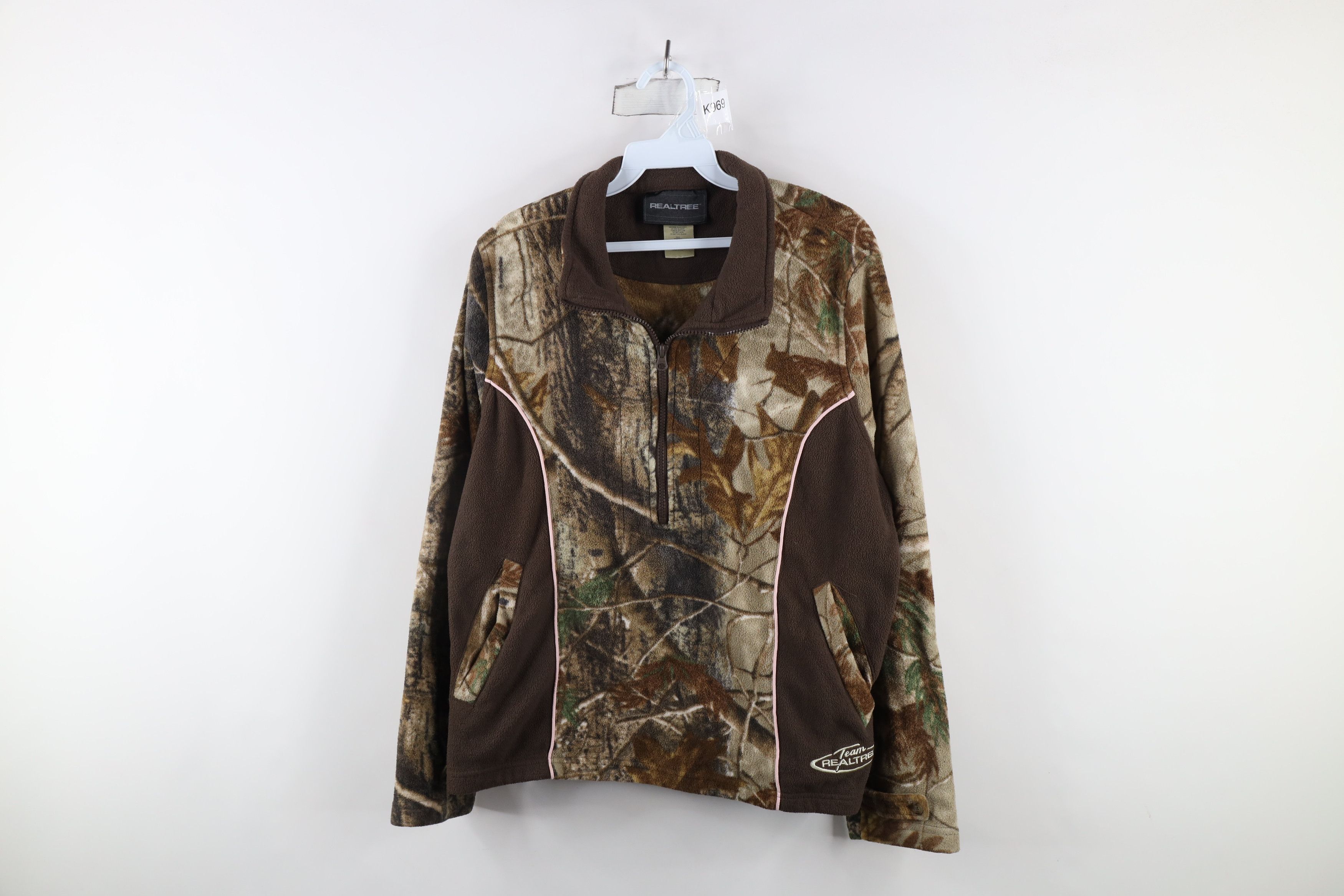 Vintage Vintage Womens Camouflage Half Zip Fleece Pullover Sweater Size L / US 10 / IT 46 - 1 Thumbnail