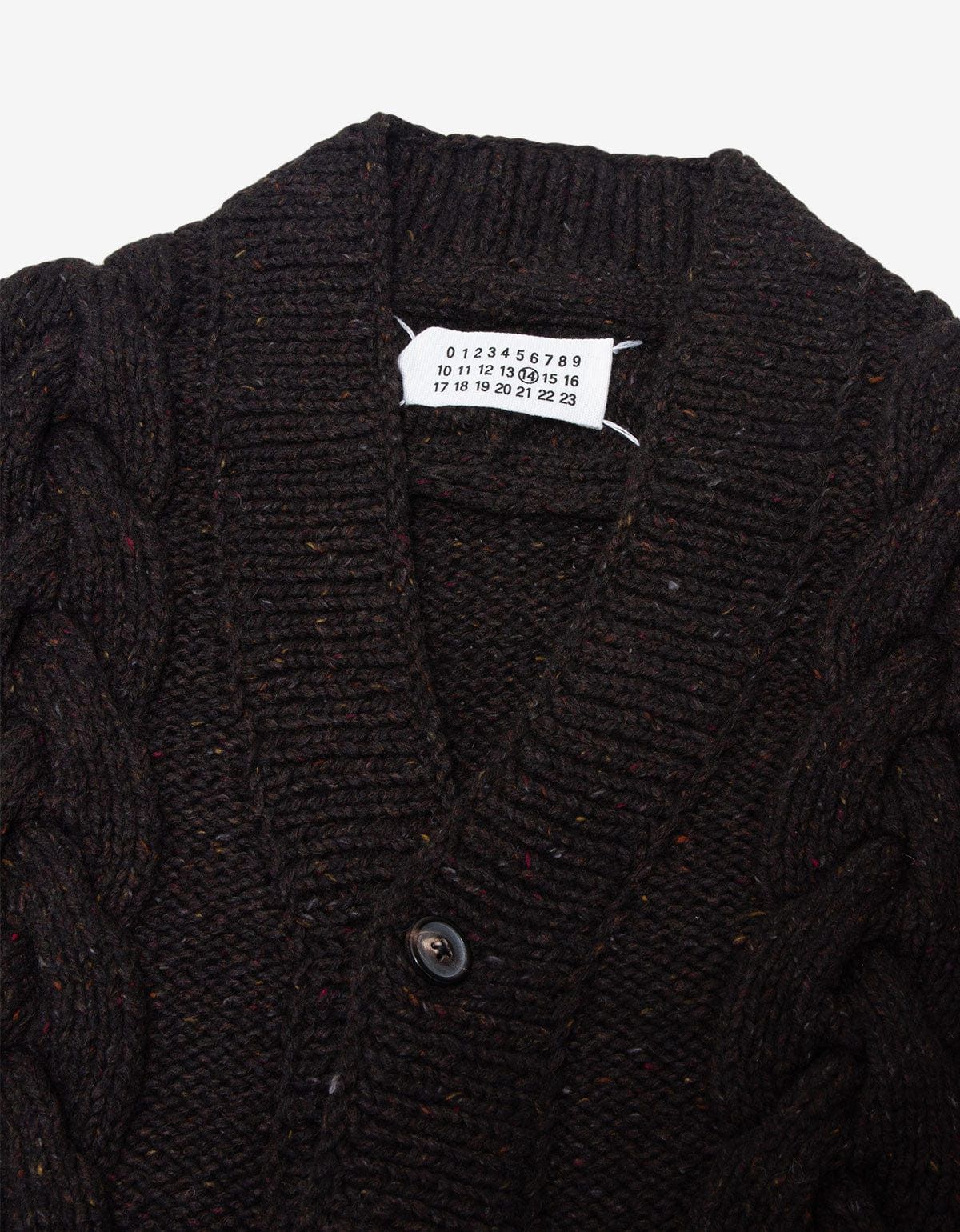 Maison Margiela Maison Martin Margiela Brown Cable Knit Cardigan Size US S / EU 44-46 / 1 - 8 Thumbnail
