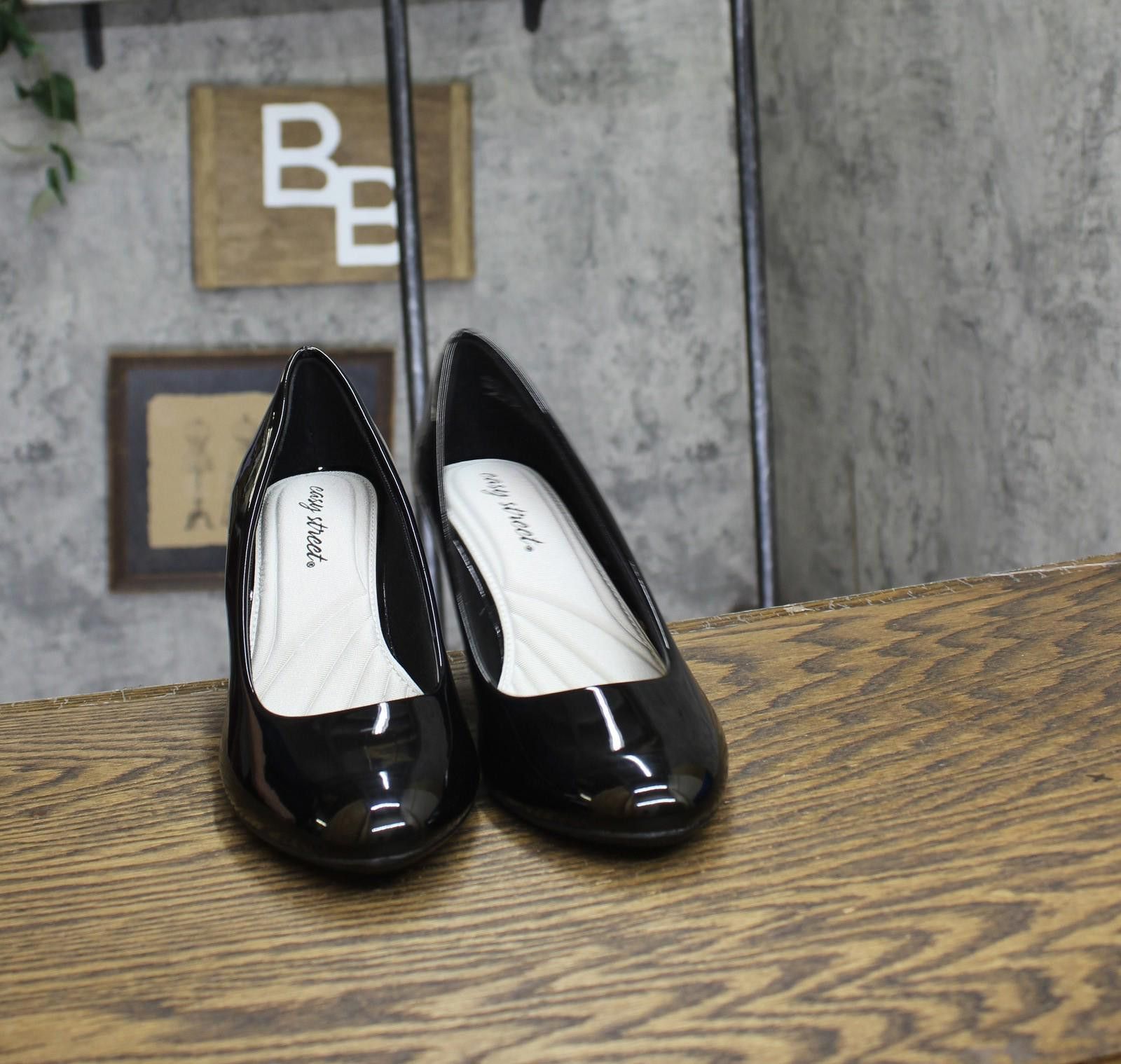 Other Nwt Easy Street Dress Pump Heels Passion Black Patent 10n Size US 10 / IT 40 - 3 Thumbnail