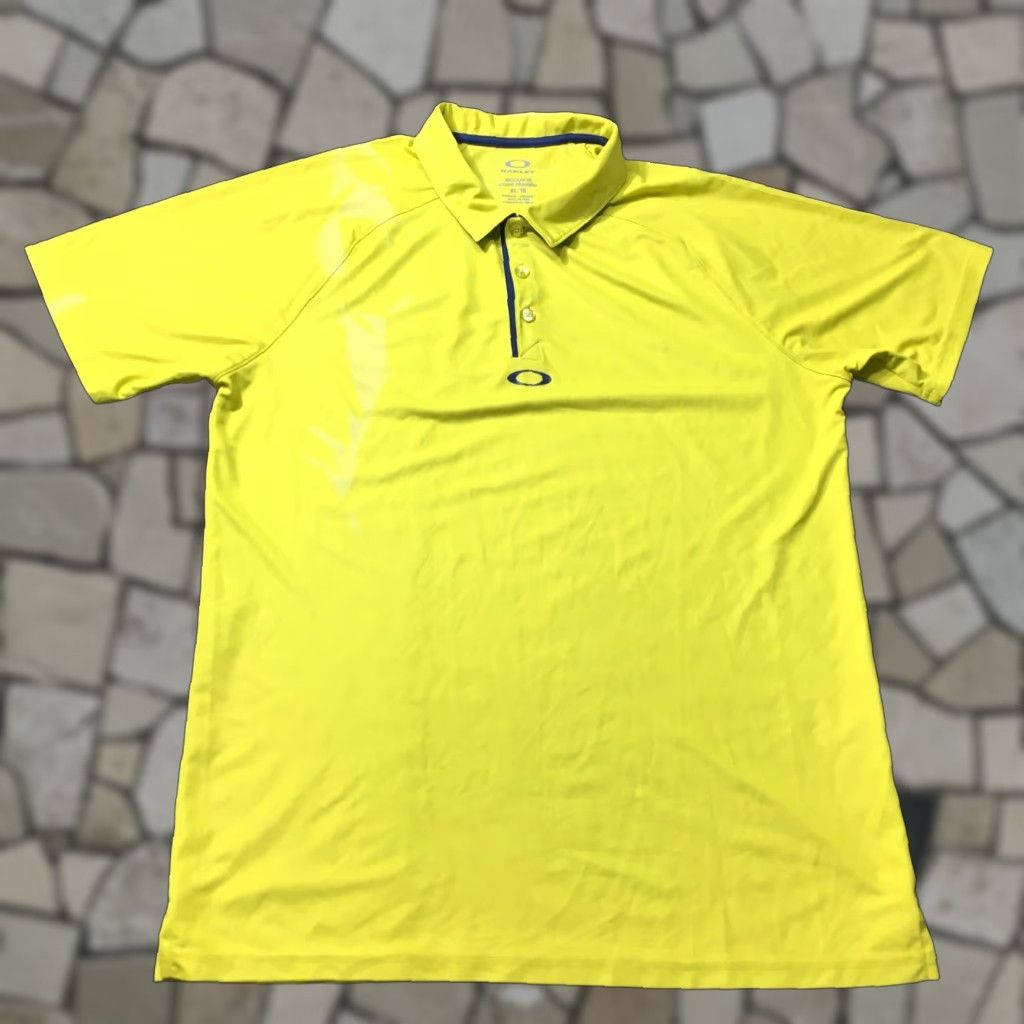 Oakley Oakley Polo Shirt Men's XL Yellow Golf Performance Stretch Logo Sports Golf Shirt XL Mens Yellow Oakley Logo Polo Size US XL / EU 56 / 4 - 1 Thumbnail