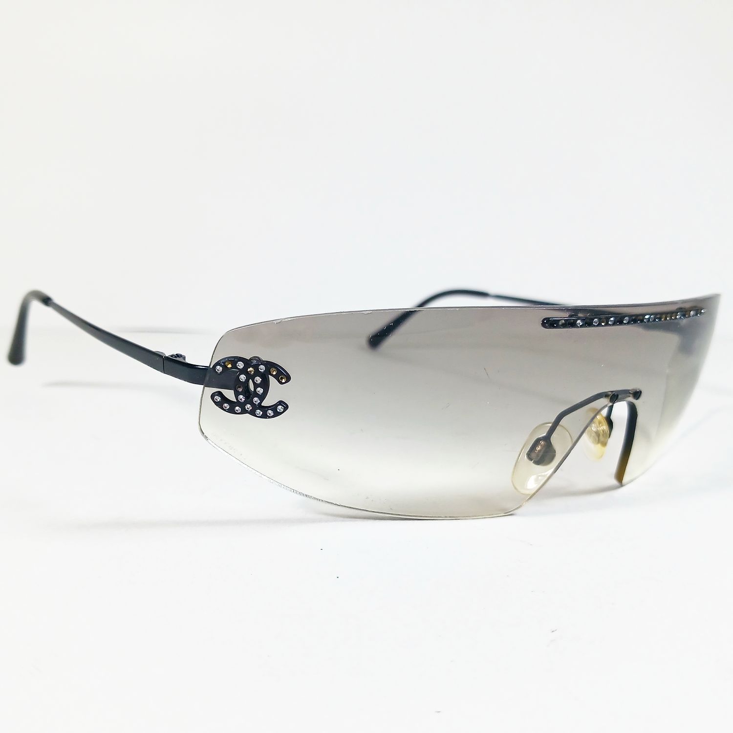 Vintage Y2K Chanel 5065 Shield Wrap Sunglasses - NEW Vintage Chanel Shield Sunglasses ? • REF :... | Depop main image 3