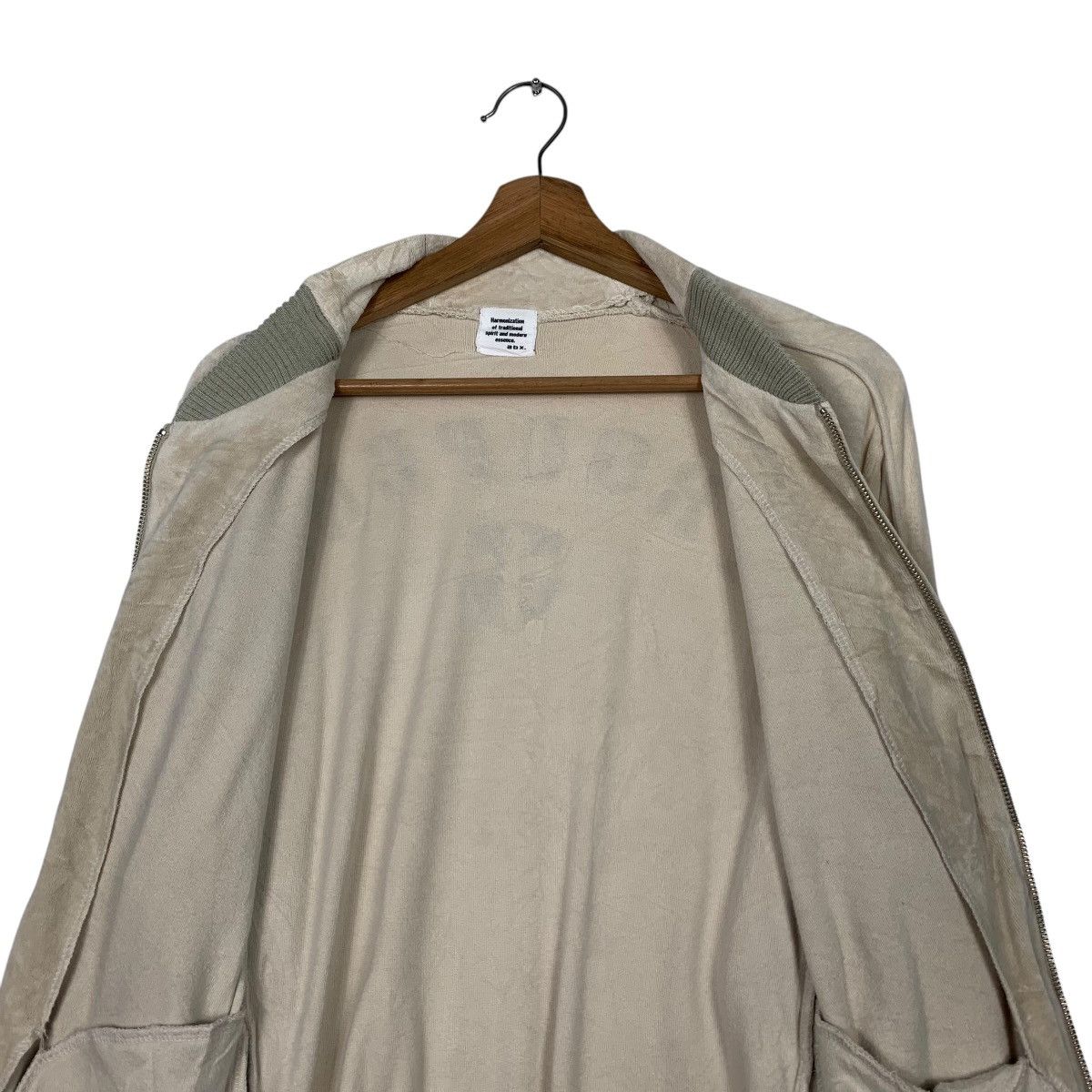 Japanese Brand TROUPERS Big Logo Velvet Sweater Bomber Jacket #2389-C107 Size US M / EU 48-50 / 2 - 12 Thumbnail