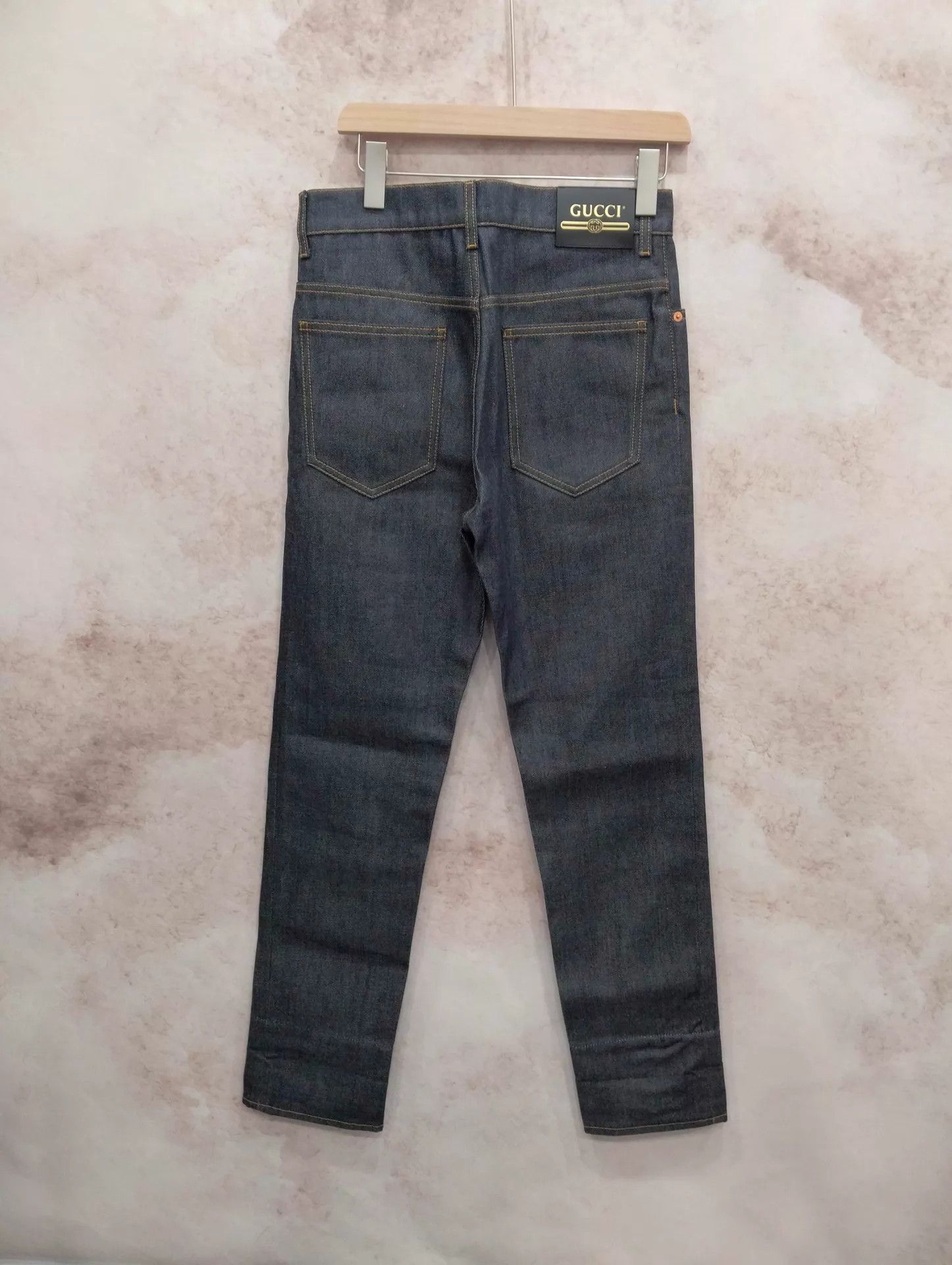 Gucci GUCCI Back Logo Patch Straight Leg Jeans Size 29 Size US 29 - 2 Thumbnail