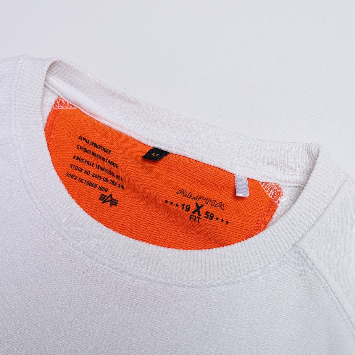 Alpha Industries Alpha Industries White Sweatshirt With Tape Size US M / EU 48-50 / 2 - 6 Thumbnail