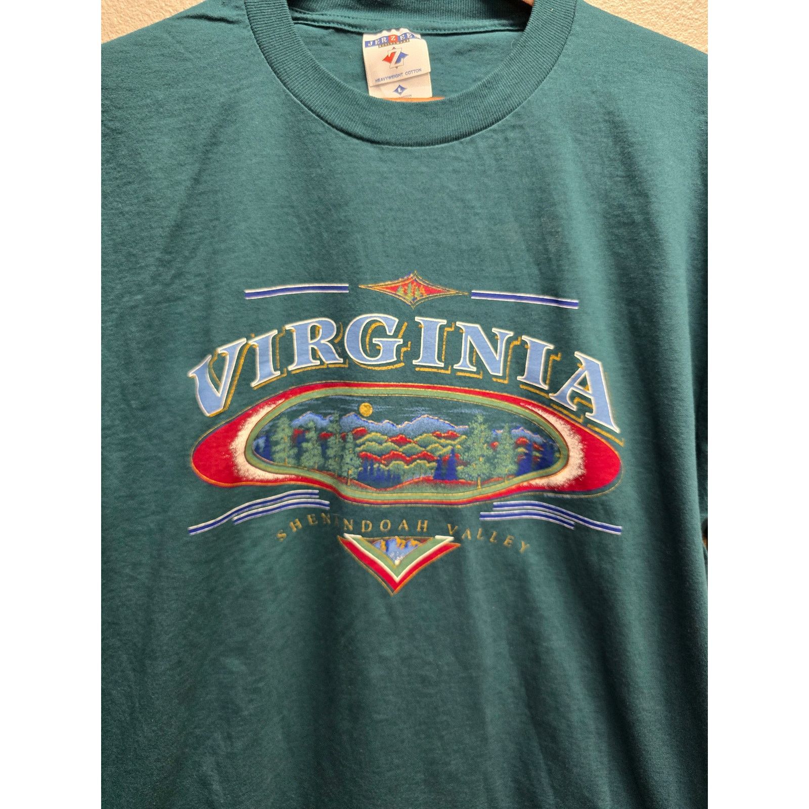 Jerzees × Vintage Vintage Test Print Shirt Shenandoah Valley Virginia Tee 90s Size US L / EU 52-54 / 3 - 2 Thumbnail