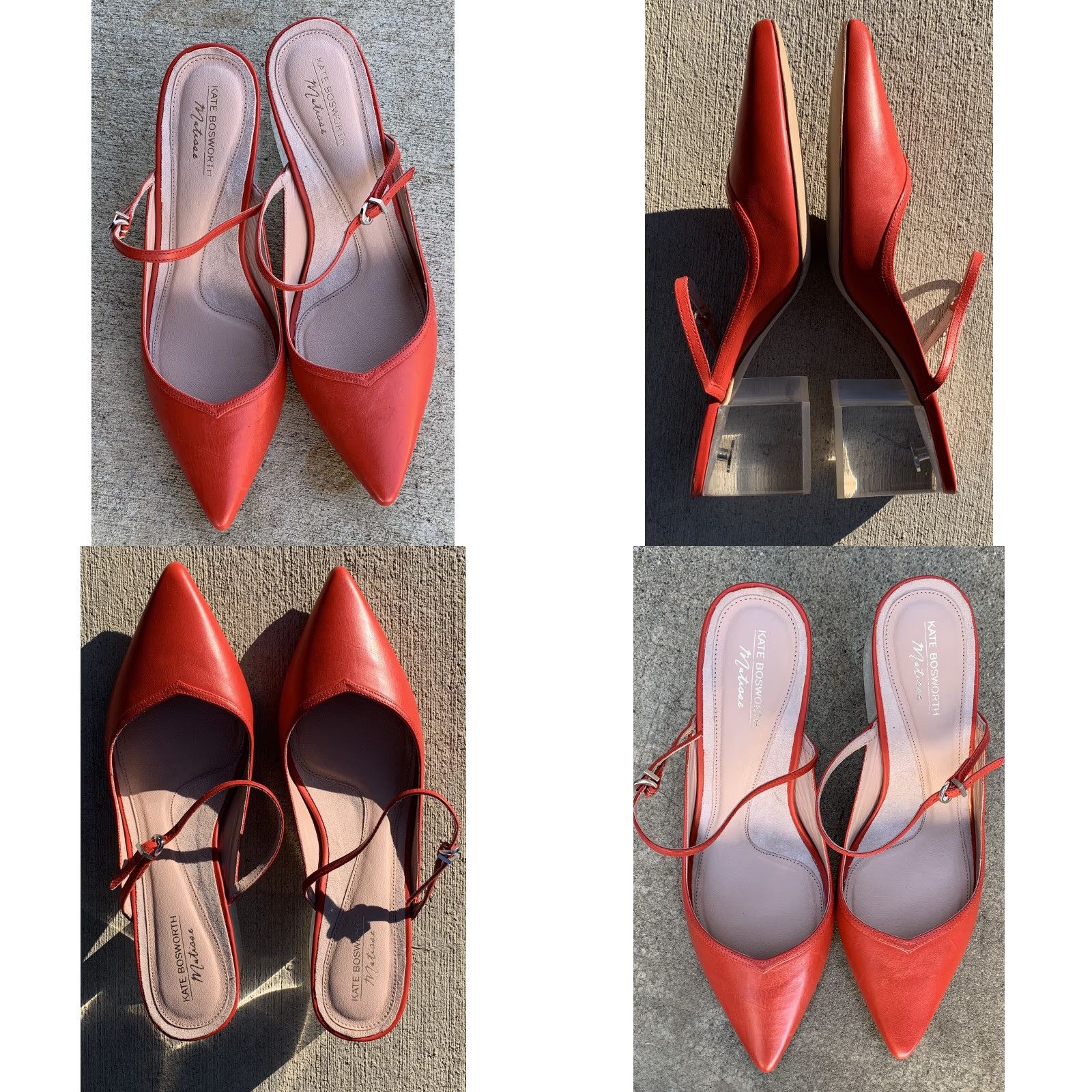 Matisse Kate Bosworth x Matisse Lois Pointed Toe Mary Jane Pump Red Lucite Heel 8.5 M Womens Pump Size US 9 / IT 39 - 8 Thumbnail