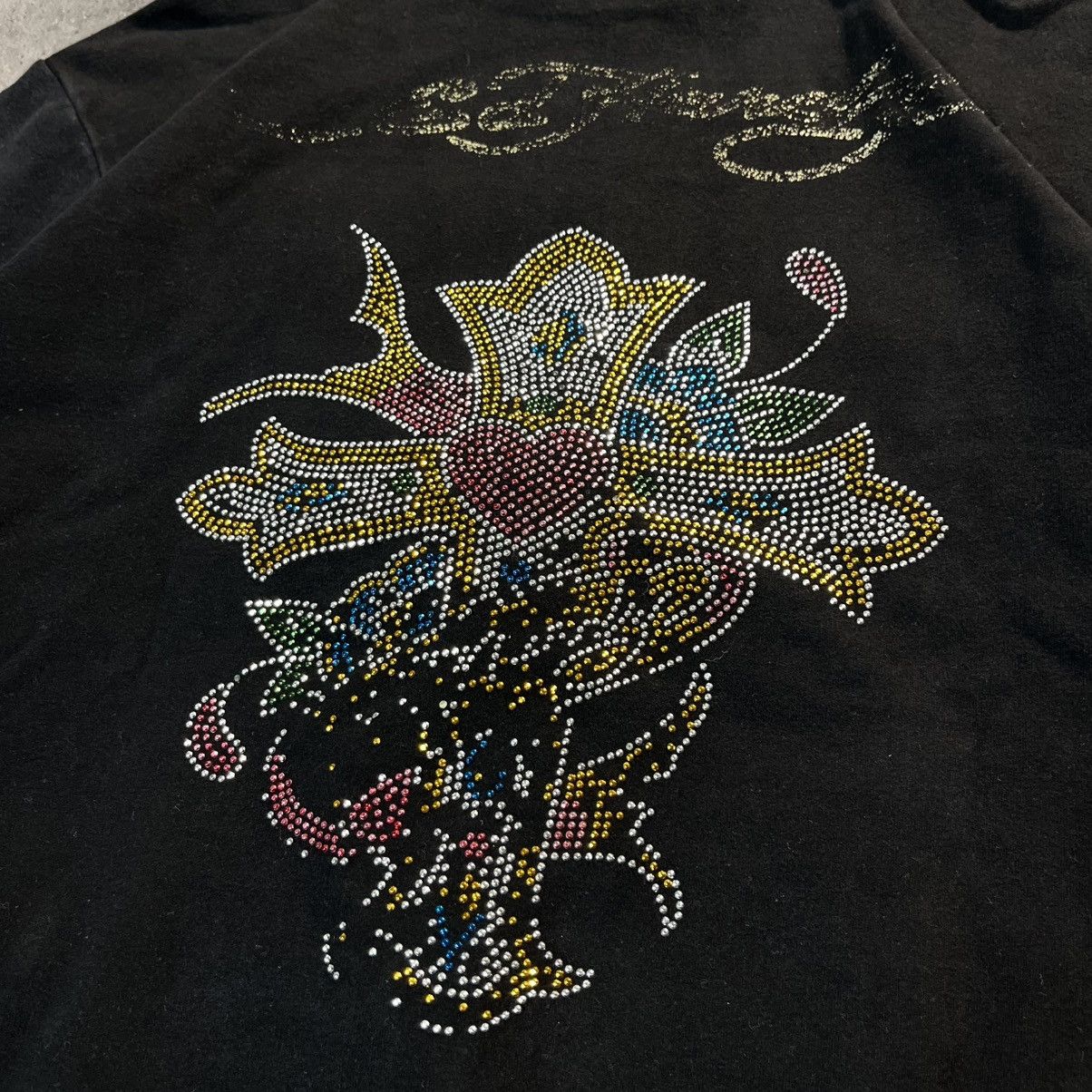 Ed Hardy Vintage Y2K Ed Hardy Cross Big Logo Zip Sweatshirt Drip Size US S / EU 44-46 / 1 - 6 Thumbnail