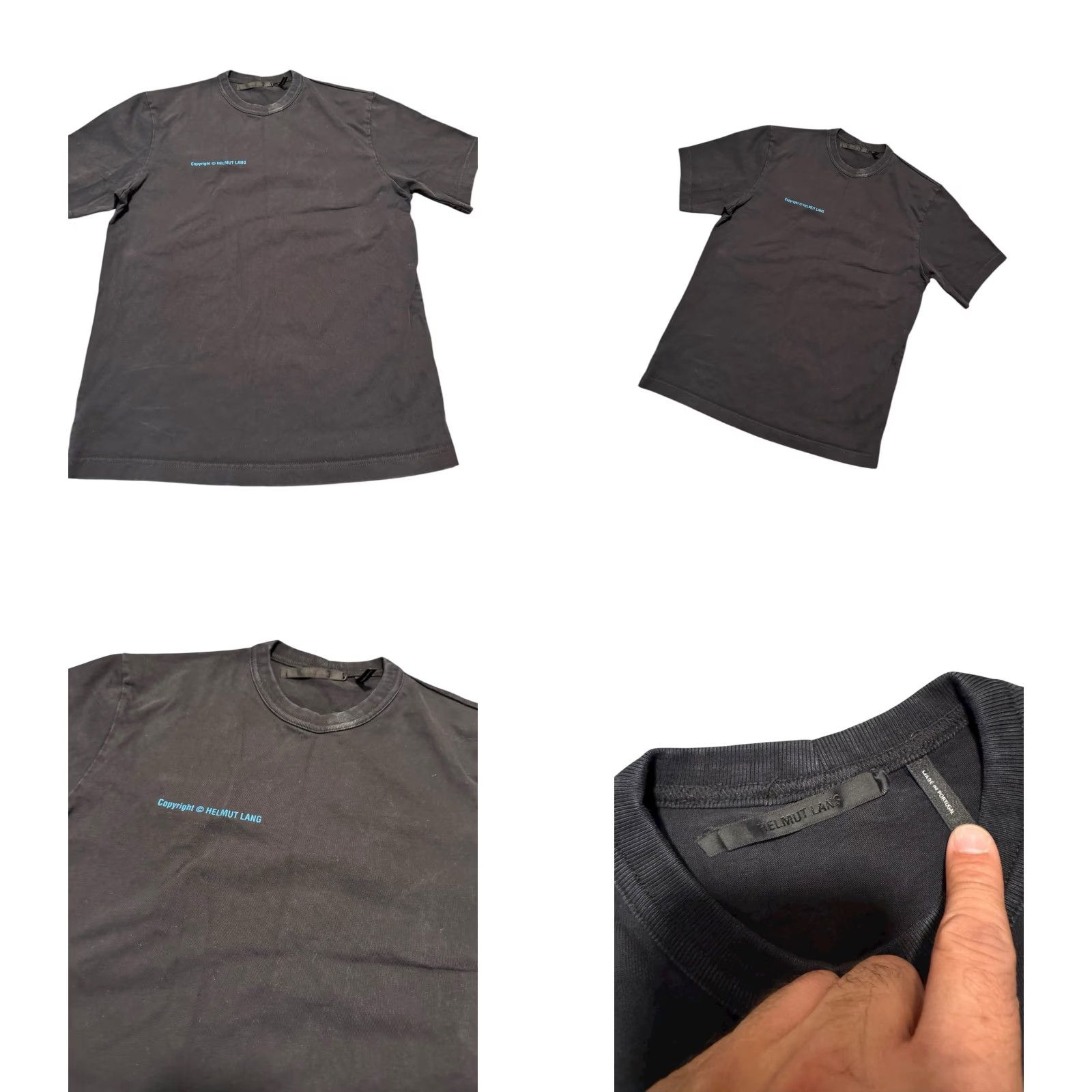 Helmut Lang HELMUT LANG T-Shirt Logo Tee Mens XS Black Promo Brand PREOWNED RARE Cotton Crew Neck Short Sleeve Size US XS / EU 42 / 0 - 9 Thumbnail