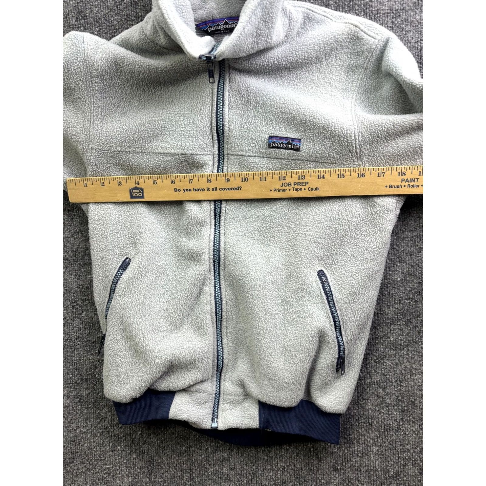 Patagonia VINTAGE Patagonia Jacket Gray Small Full Zip Pile Fleece Bomber USA Made Pocket Zippered Pockets Winter Mens Short 80s Size US S / EU 44-46 / 1 - 5 Thumbnail