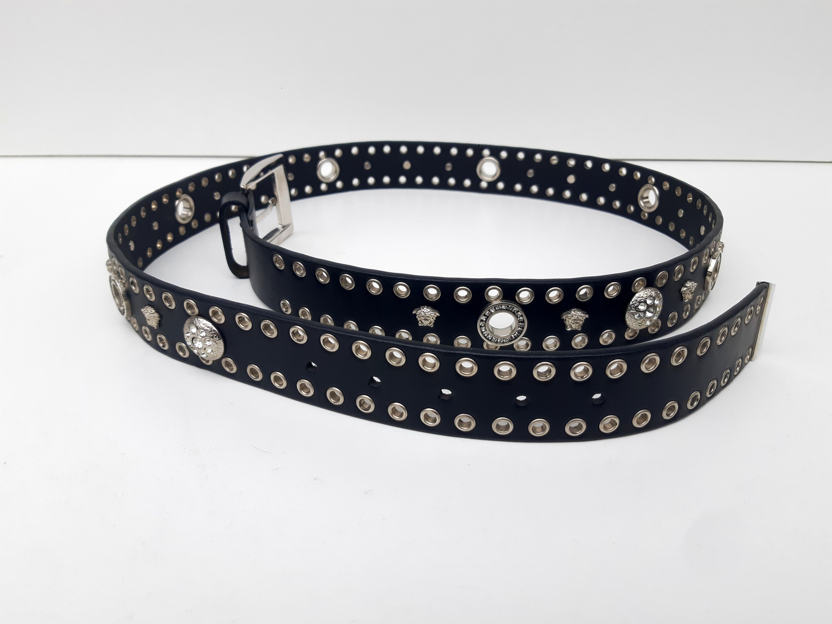 Versace Vintage VERSACE Italy 105/42 Men Belt Black Leather NEW Size 42 - 3 Thumbnail
