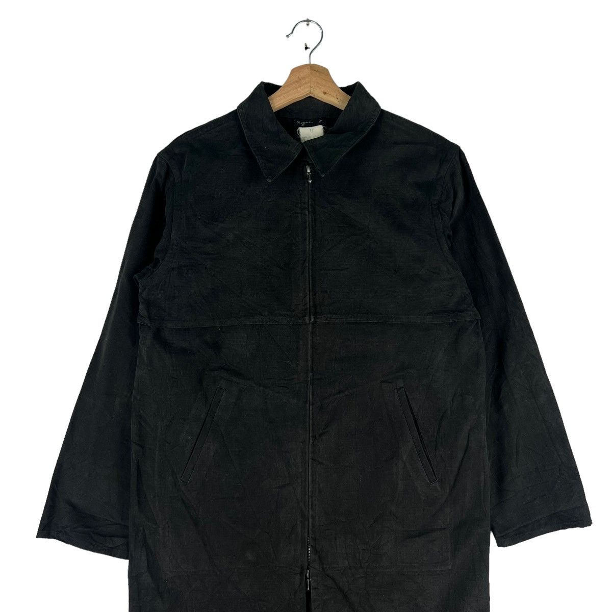 agnes b. 🔥RICH BLACK - FLY COATS LONG JACKET Size US S / EU 44-46 / 1 - 2 Thumbnail