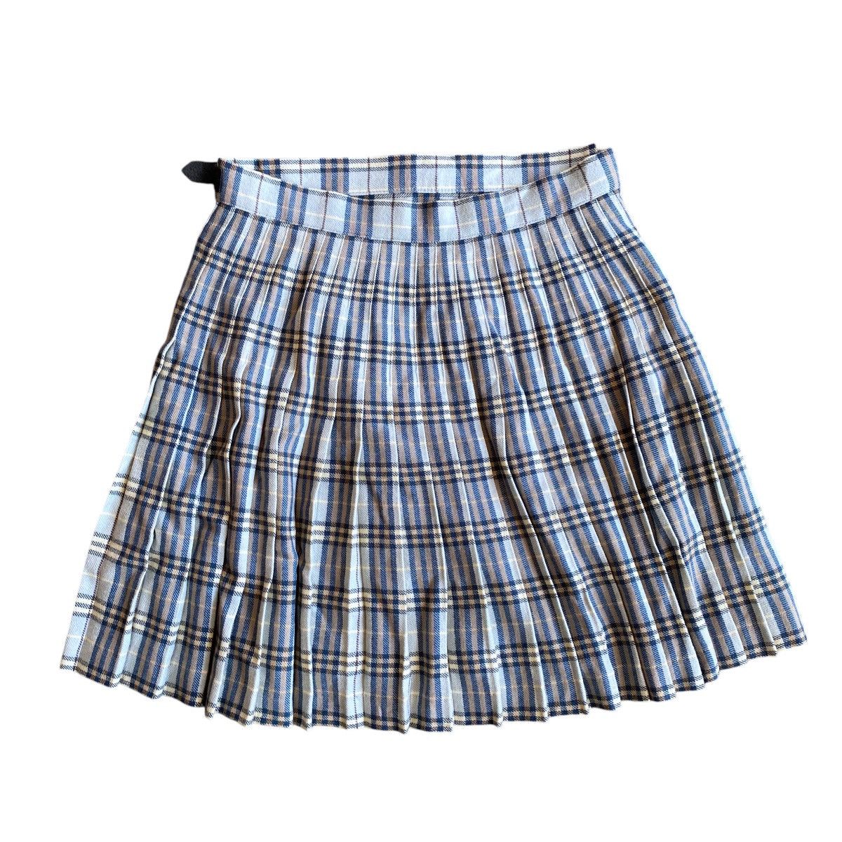 Burberry 💥BURBERRY NOVA CHECK PLEATED SKIRT BABY BLUE Size 27" / US 4 / IT 40 - 5 Thumbnail
