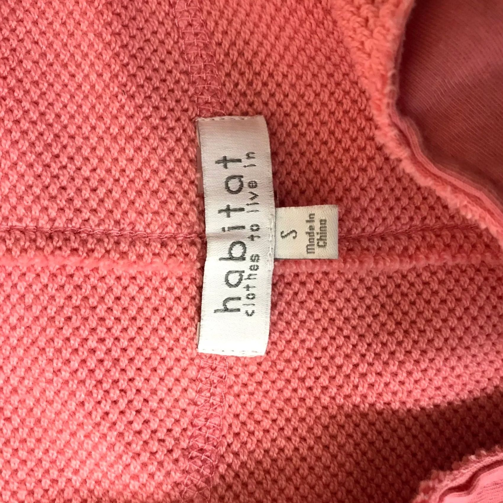 Habitat Habitat Clothes To Live In Coral Pink Notched V-Neck Pullover Top S Women Knit Tunic Long Sleeve Size S / US 4 / IT 40 - 7 Thumbnail